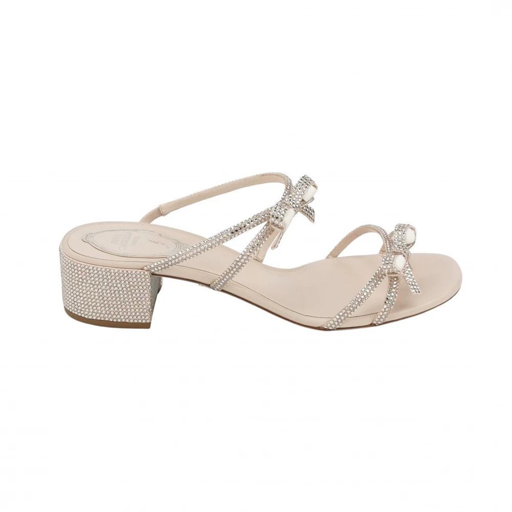 Rene Caovilla Rene Caovilla Rhinestone Open-Toe Slippers Size US 6.5 / IT 36.5 - 1 Thumbnail