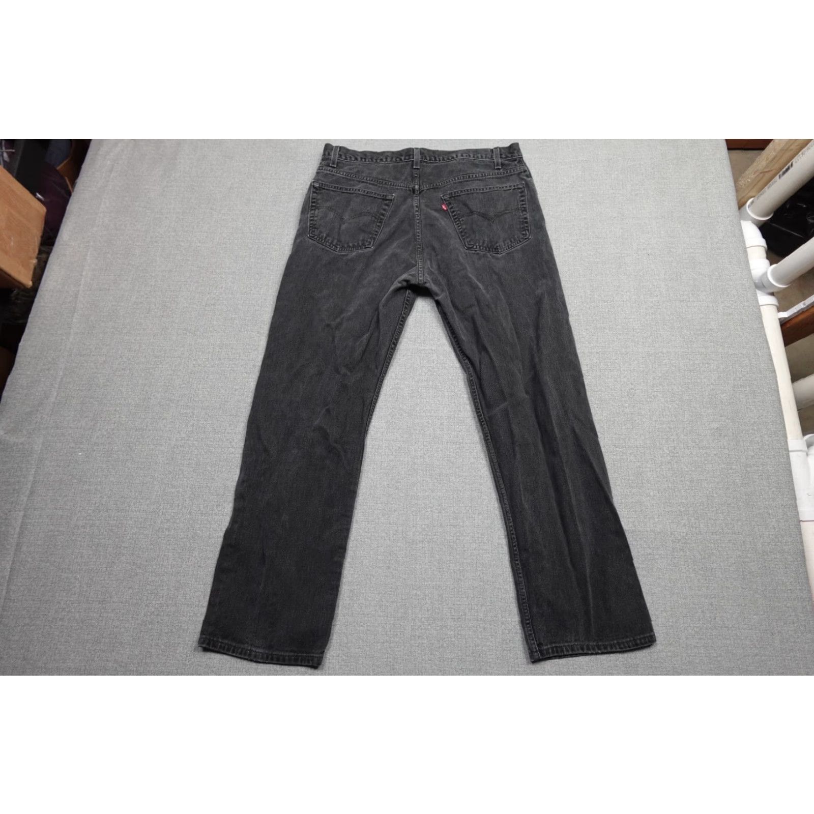 Levi's Levi's 505 Jeans Mens Dark Black Regular Fit 38x32 Denim Zip 5-Pocket Straight Size US 38 / EU 54 - 4 Thumbnail