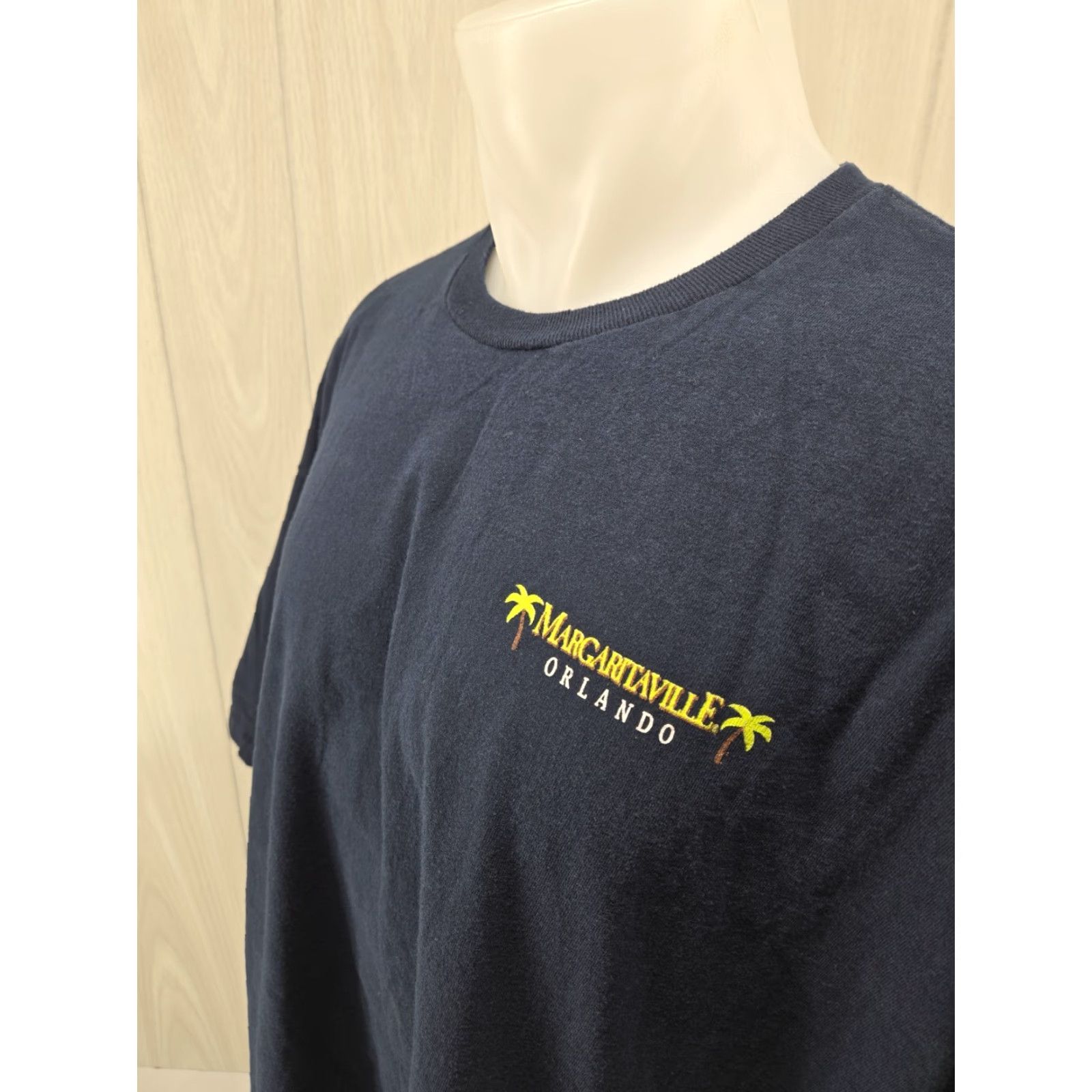 Vintage Margaritaville T-Shirt Mens 3XL Navy Blue Jimmy Buffet Orlando Logo Skull Crew Neck Short Sleeve Cotton Knit Size US XXL / EU 58 / 5 - 6 Thumbnail
