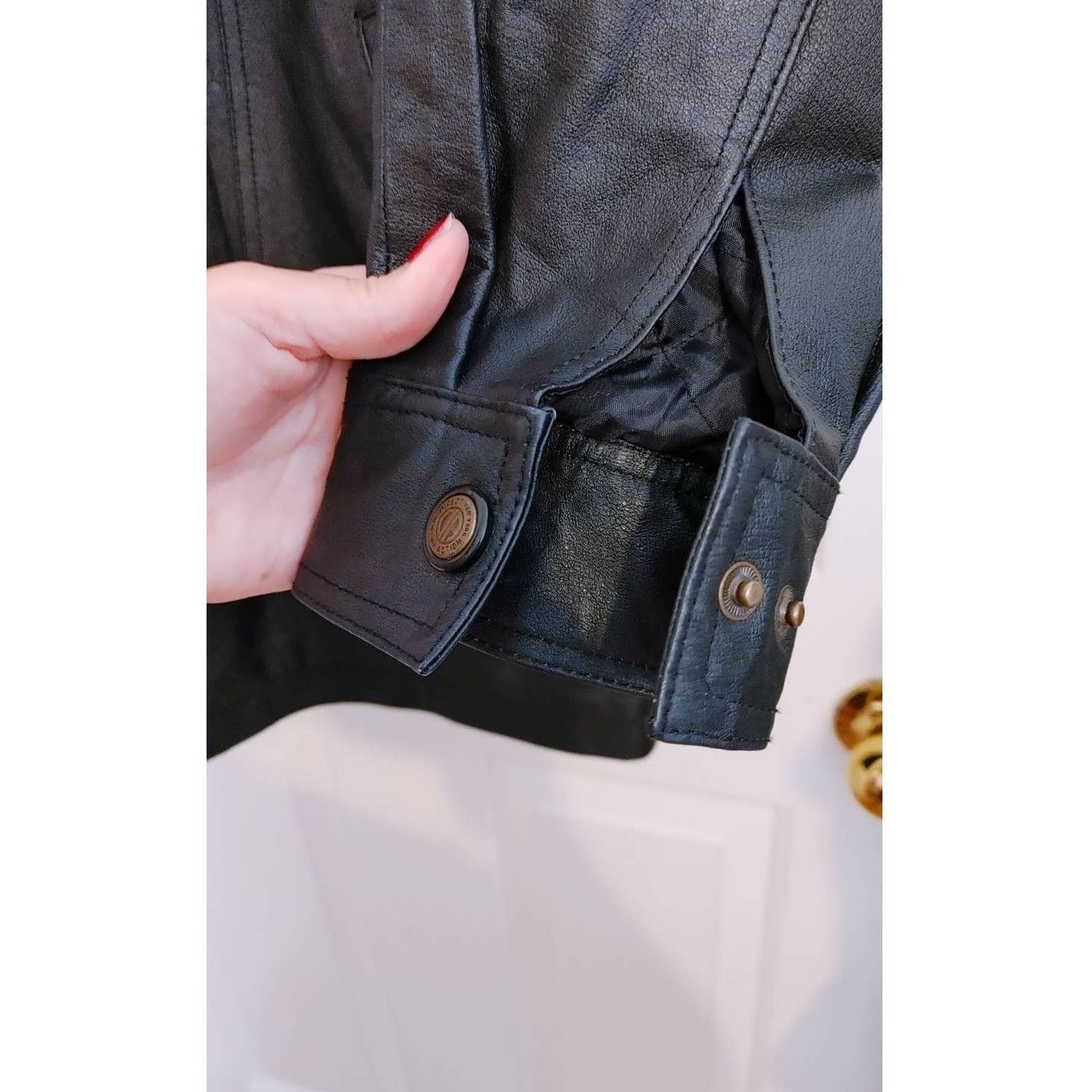 Other Vtg Leather Trench Coat Quilted Liner Hood N.Y.D.A. Medium Size M / US 6-8 / IT 42-44 - 6 Thumbnail