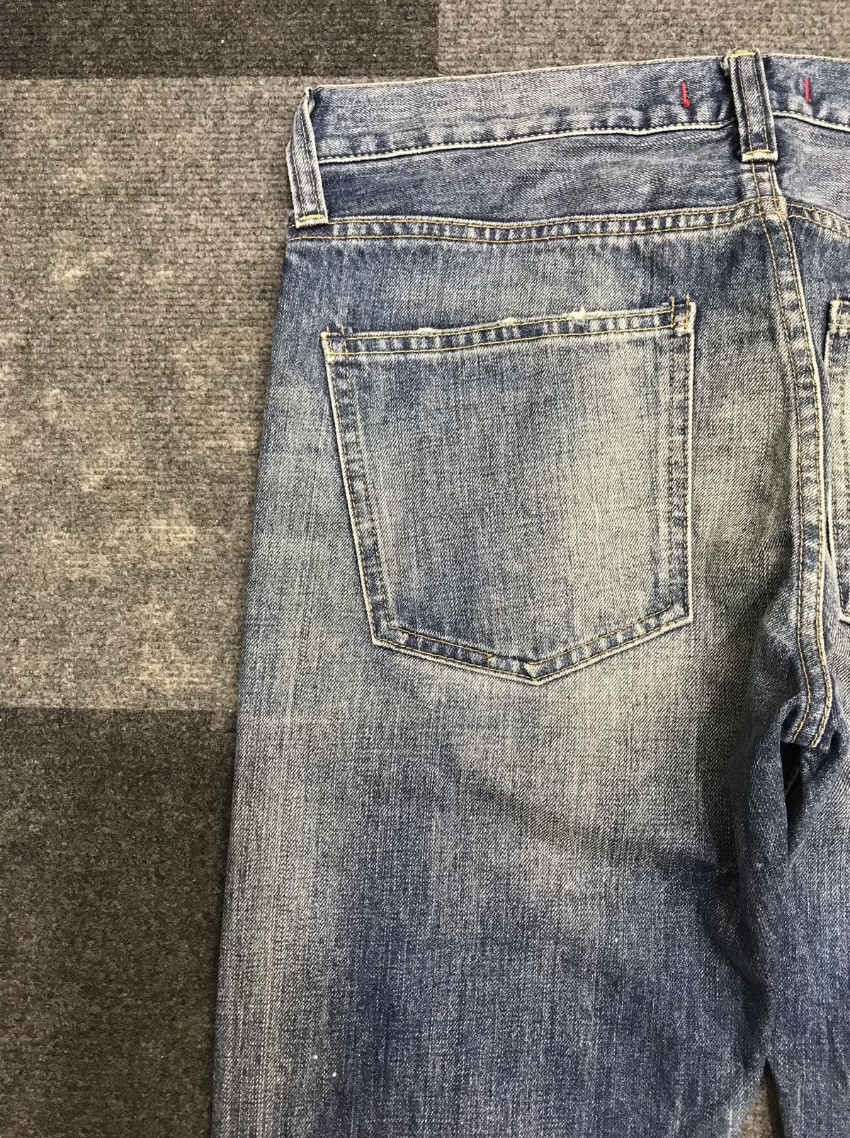 Japanese Brand 💥Insane 90s Style💥Red Card Stone Wash Fades Denim F454 Size US 32 / EU 48 - 11 Thumbnail