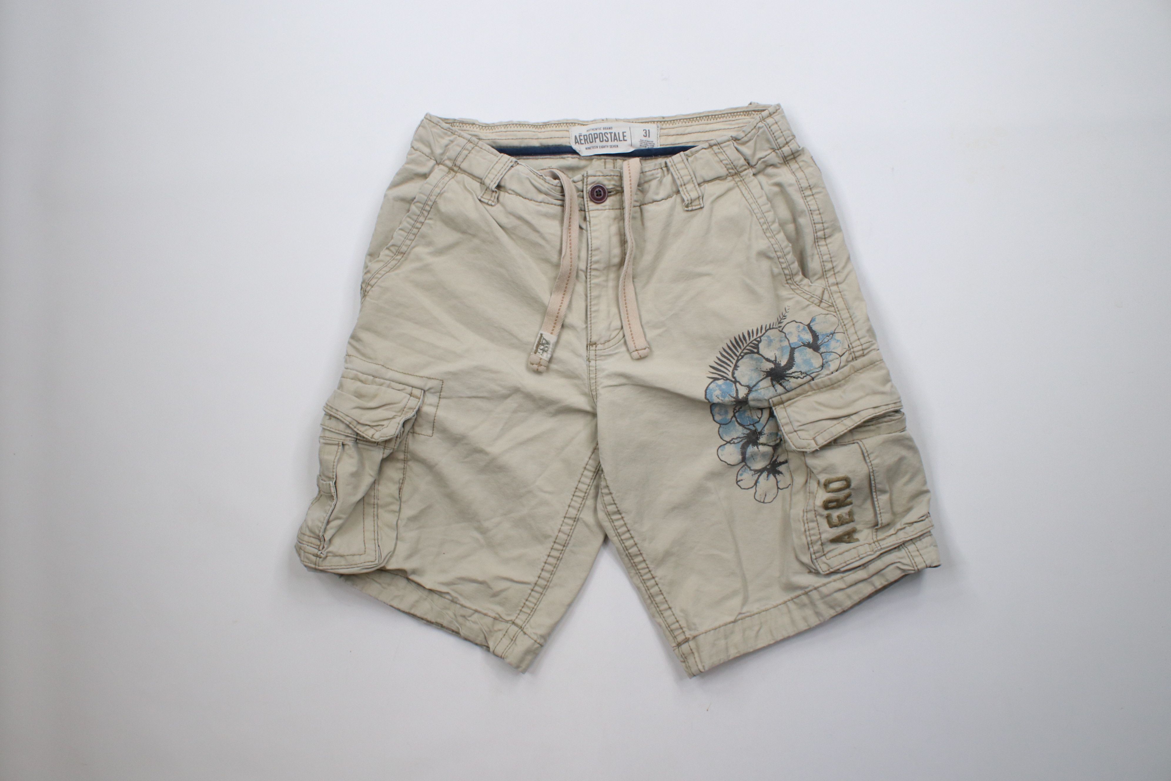 Aeropostale × Vintage Vintage Y2K Aeropostale Flower Heavyweight Cargo Shorts Size US 31 - 1 Thumbnail