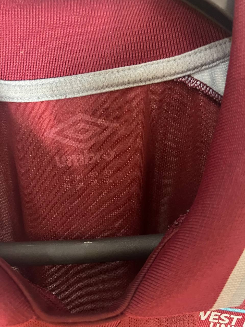 Umbro VINTAGE UMBRO FC WEST HAM UNITED ENGLAND SOCCER JERSEY RETRO Size US XXL / EU 58 / 5 - 6 Thumbnail