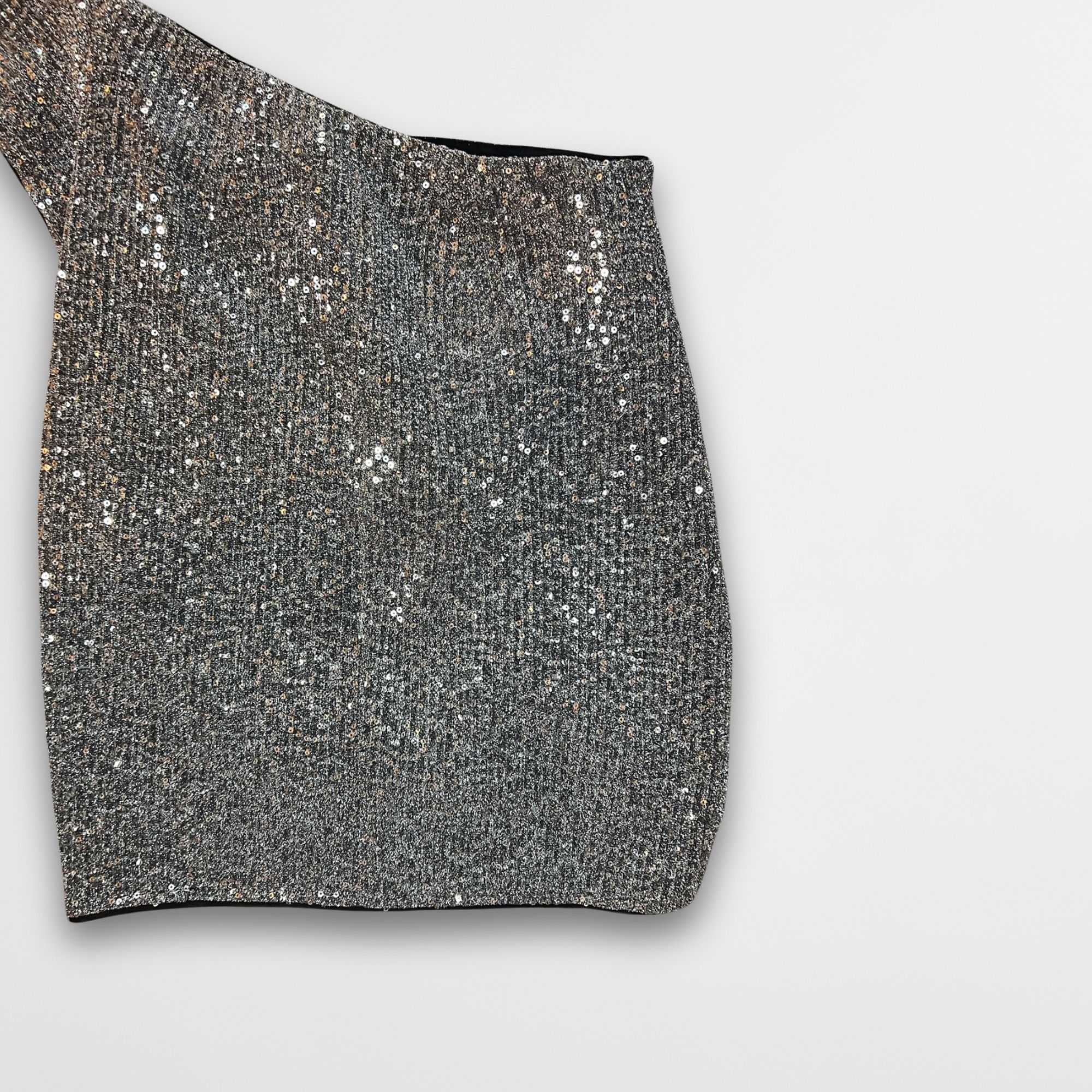 REVOLVE Michael Costello X Revolve Vula Mini Dress Silver Sequins Lo Size XS / US 0-2 / IT 36-38 - 5 Thumbnail
