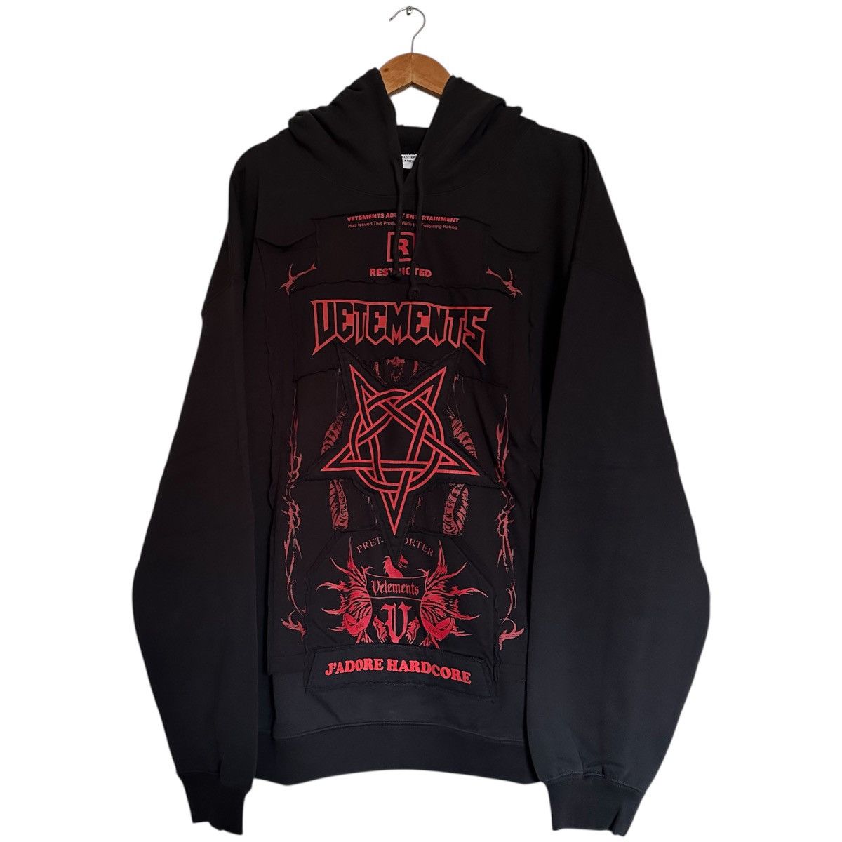 VTMNTS × Vetements Vetements 'J'adore Hardcore' Patched