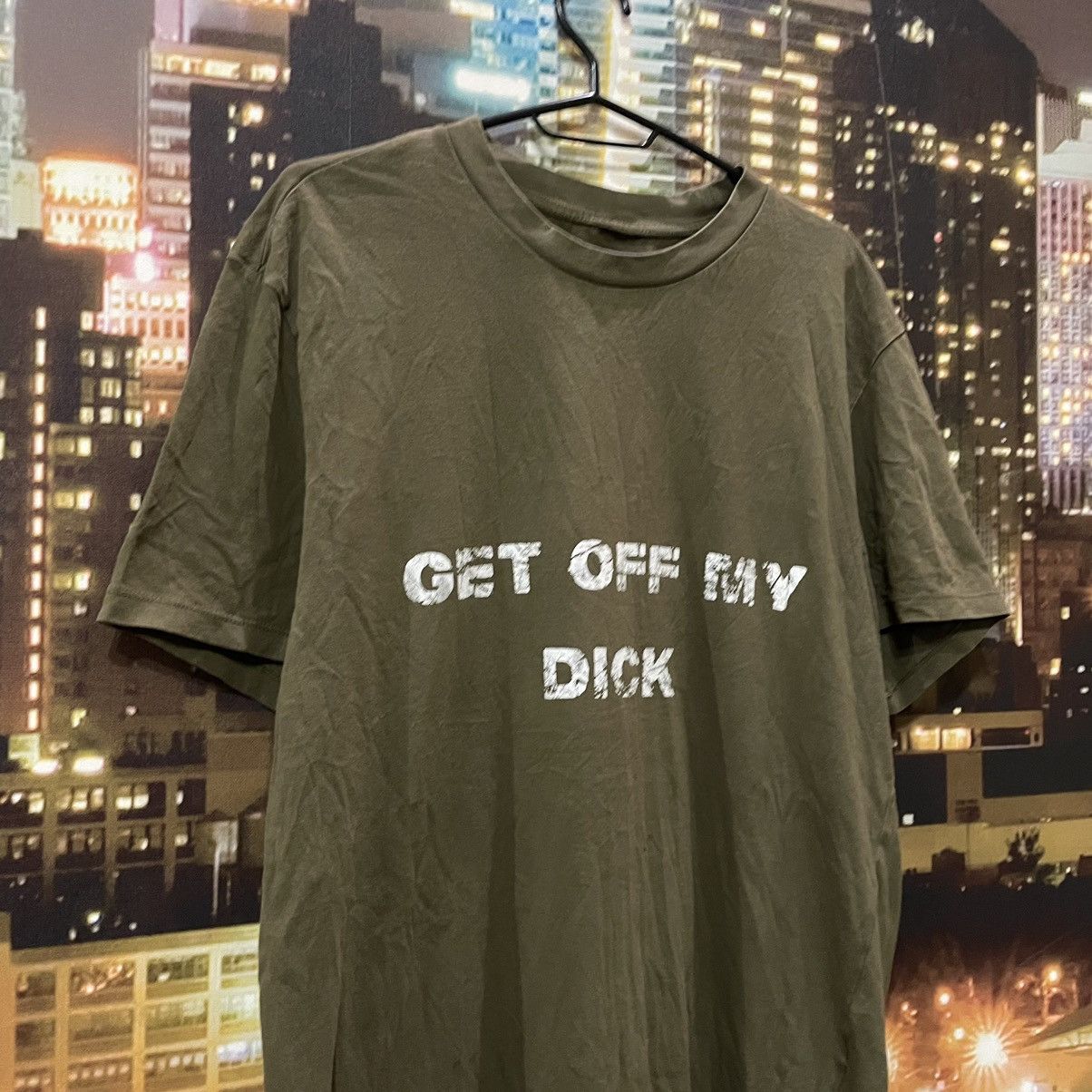 Japanese Brand OPIUM T SHIRT HUMOR GET OFF MY DICK PENIS SEX PORNSTAR 90s Size US L / EU 52-54 / 3 - 2 Thumbnail