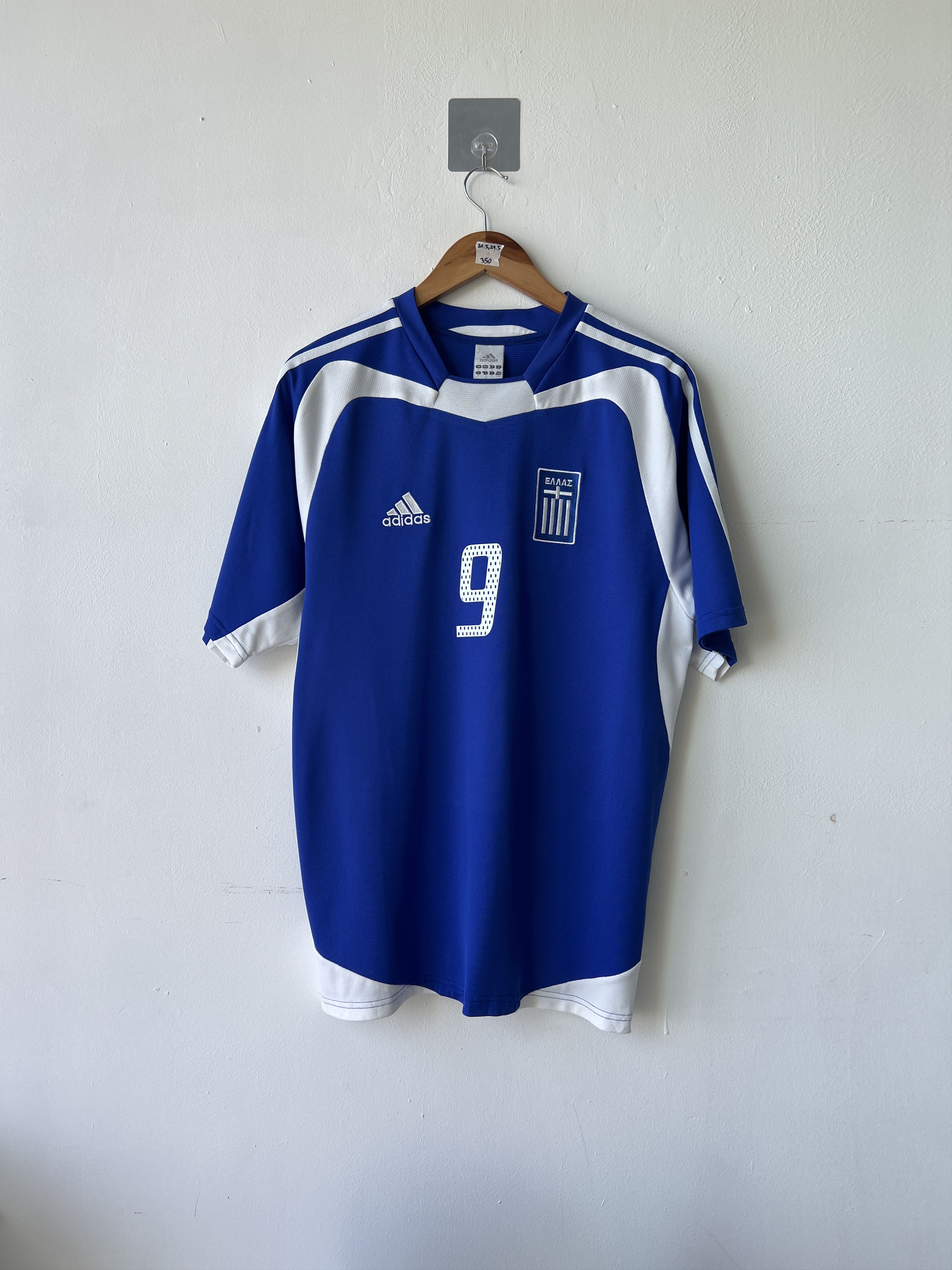 Adidas (M) Greece 2004-06 Home Kit Charisteas #9 Size US M / EU 48-50 / 2 - 2 Thumbnail