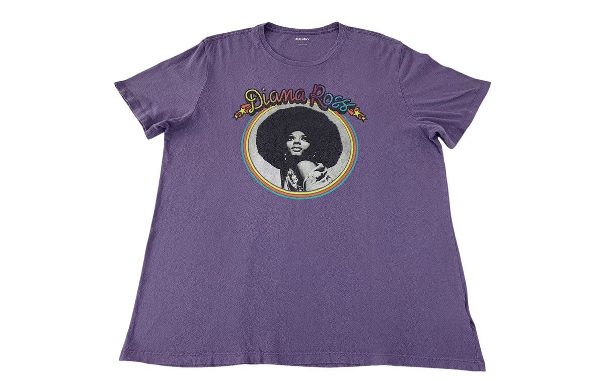 Band Tees Diana Ross Queen of Motown Records Purple Big Printed Tee Size US XL / EU 56 / 4 - 1 Thumbnail