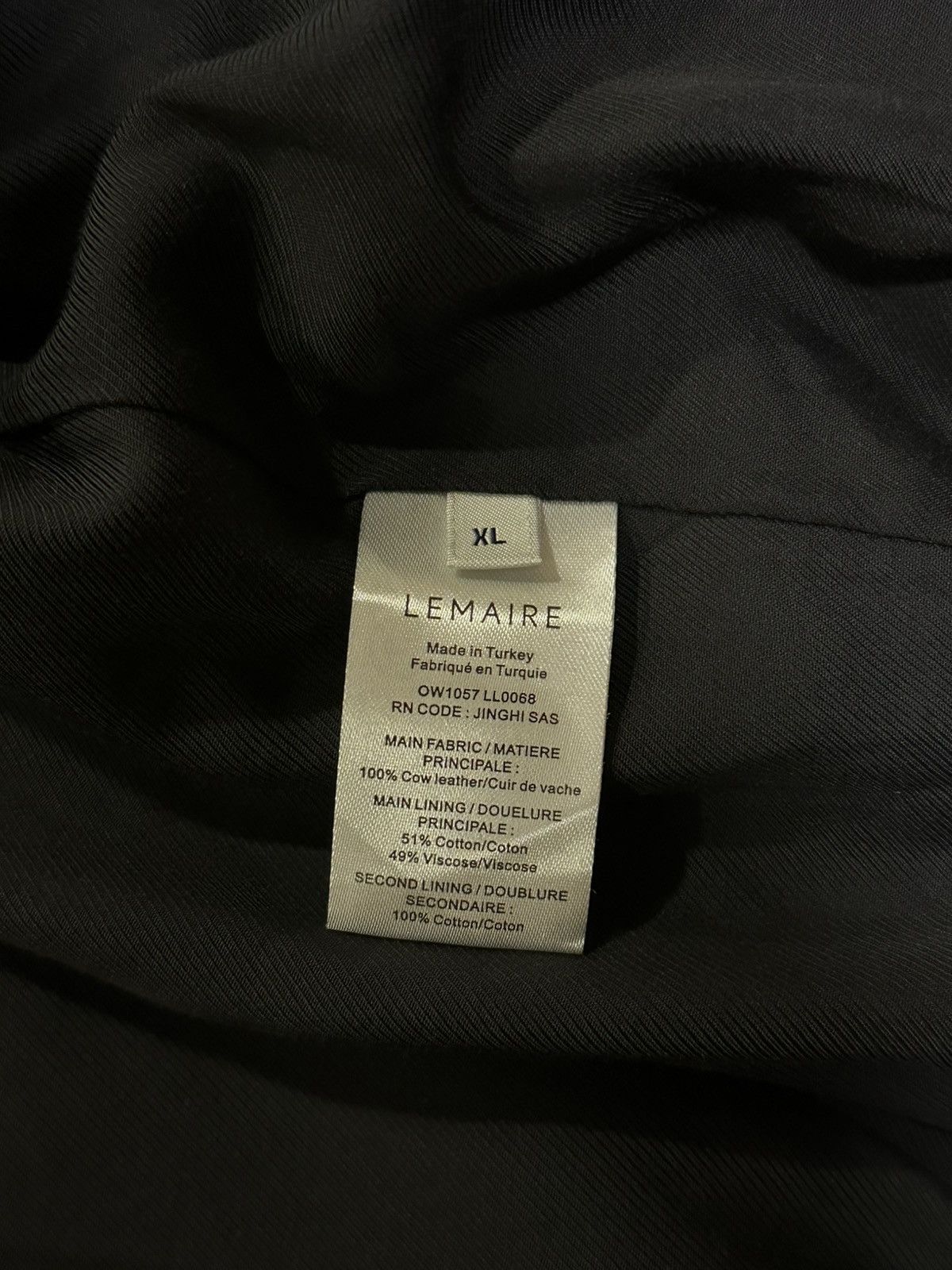 Lemaire Lemaire Stand Collar Blouson Soft Nappa Leather Black Jacket Size US XL / EU 56 / 4 - 16 Thumbnail