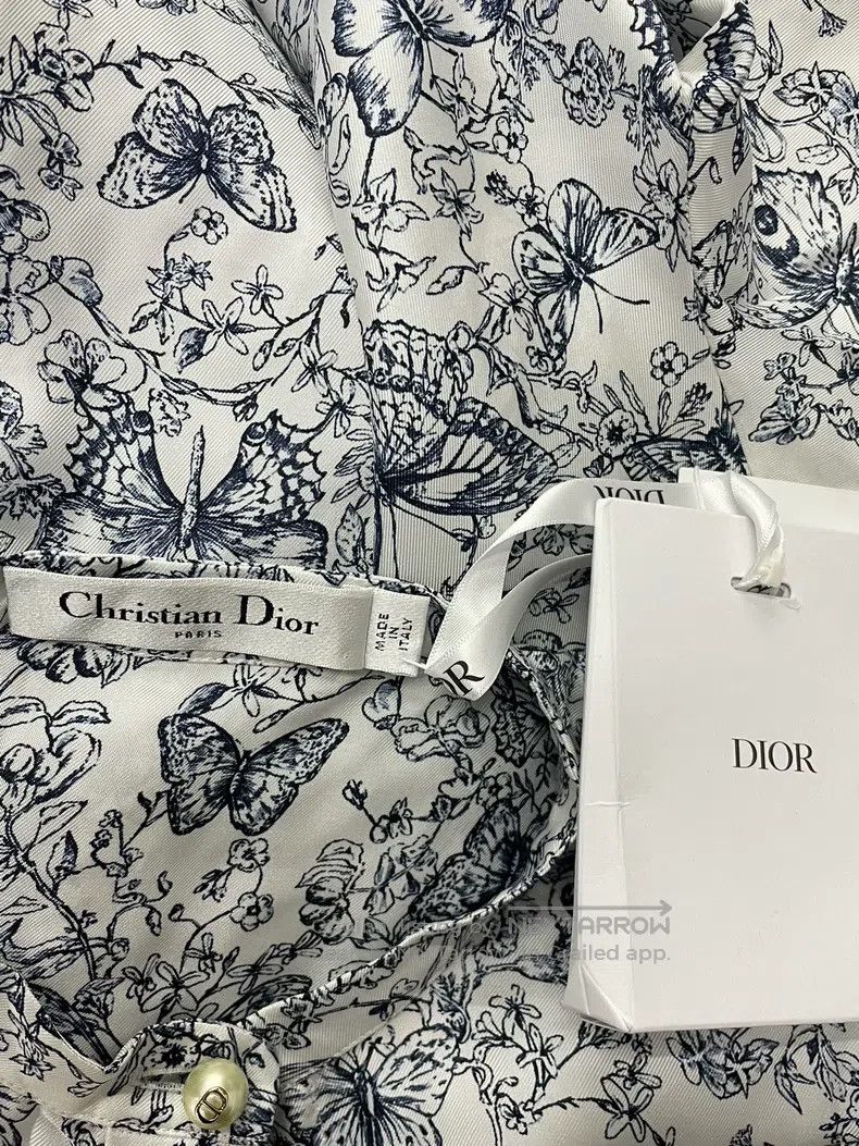 Dior Dior 25 Spring and Summer Butterfly Print Long-banded Silk Size XS / US 0-2 / IT 36-38 - 5 Thumbnail