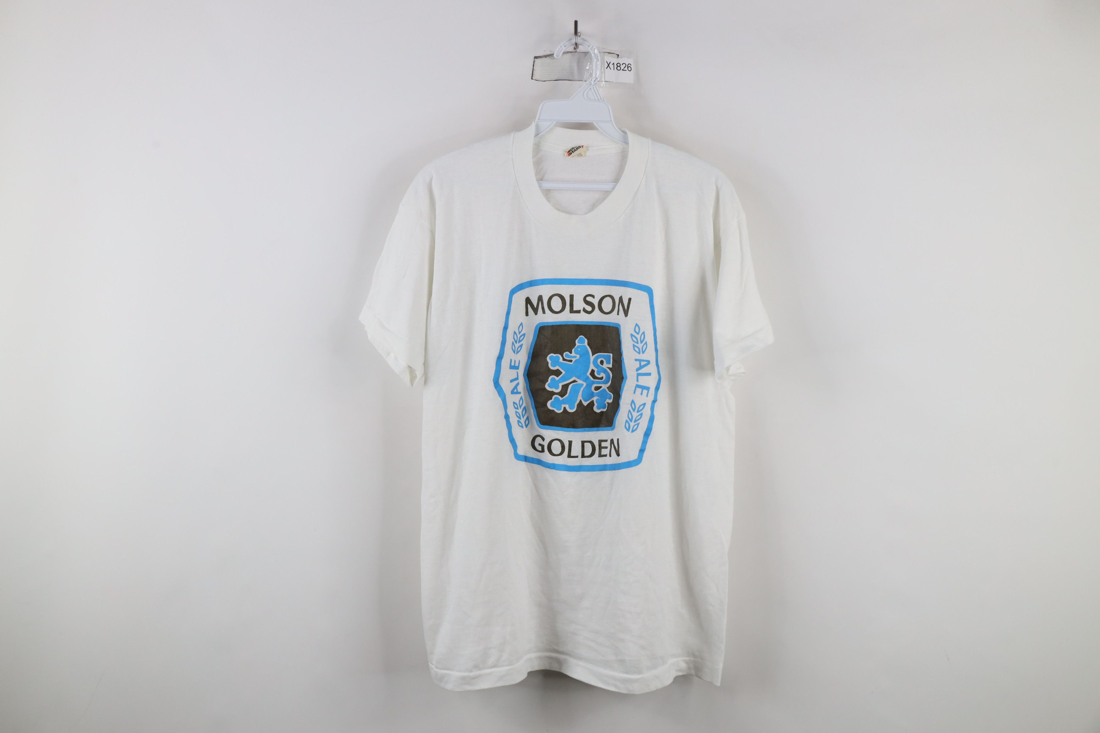 Vintage Vintage 80s Streetwear Molson Golden Ale Beer T-Shirt USA Size US XL / EU 56 / 4 - 1 Thumbnail
