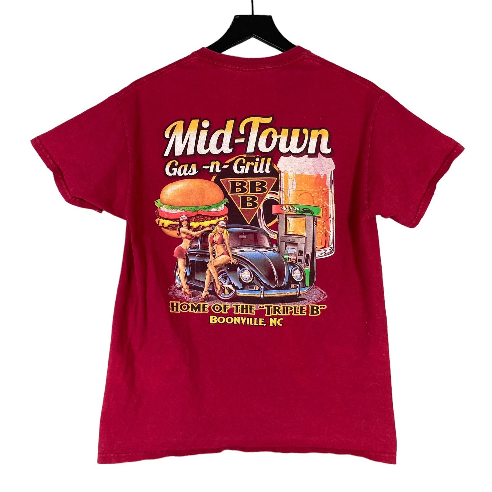 Gildan Booneville NC Gas N Grill Shirt Men's M Vintage Retro Size US M / EU 48-50 / 2 - 1 Thumbnail