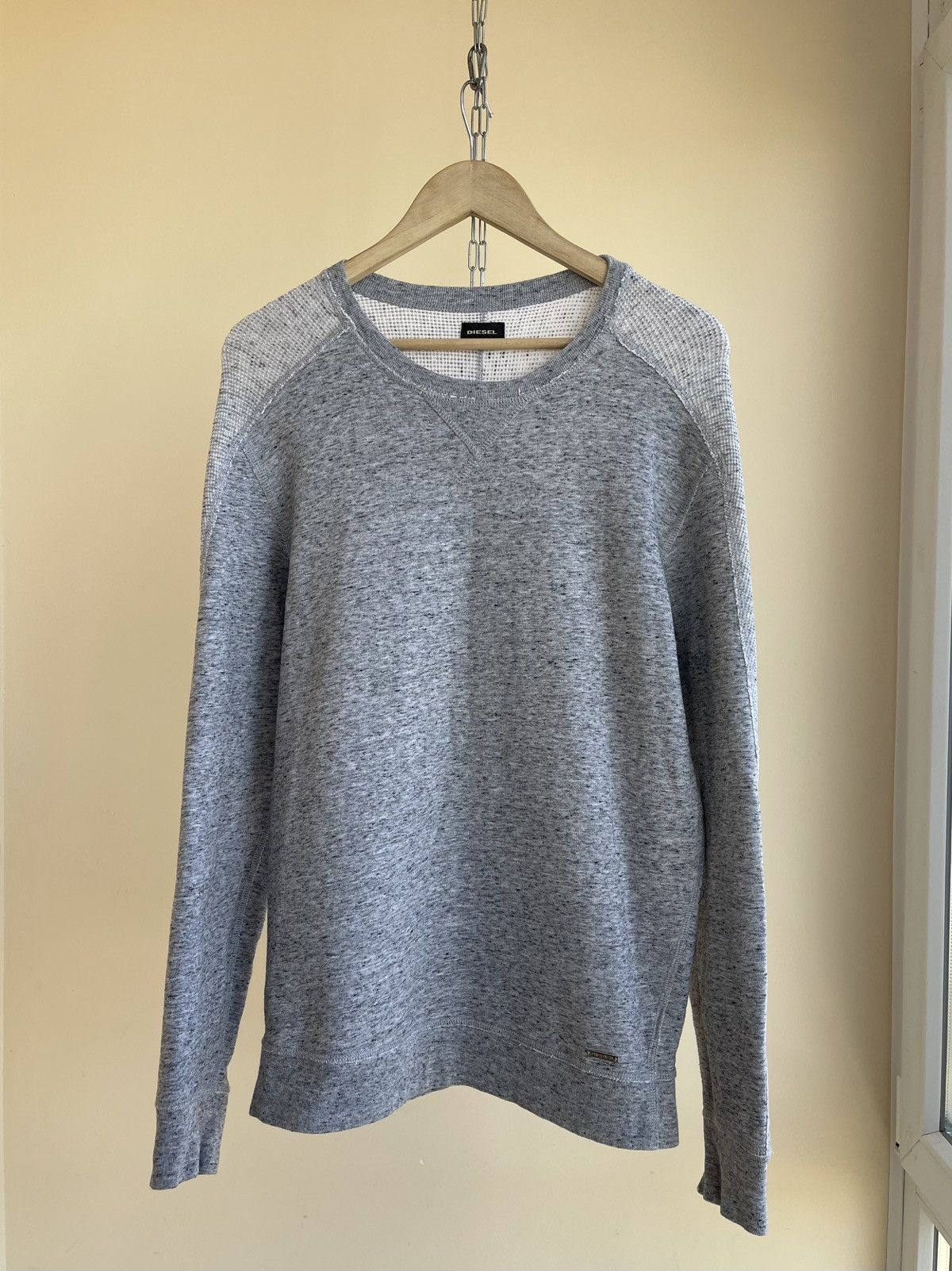 Diesel Diesel S Gladys Regular Fit Waffle Knit Shoulder Sweatshirt Size US L / EU 52-54 / 3 - 1 Thumbnail