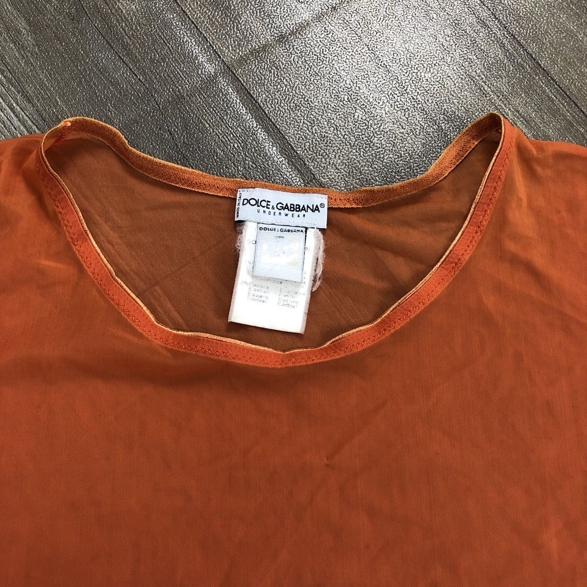 Dolce & Gabbana × Vintage Vintage Dolce & Gabbana Luxury Underwear Transparency Tee Size S / US 4 / IT 40 - 7 Thumbnail