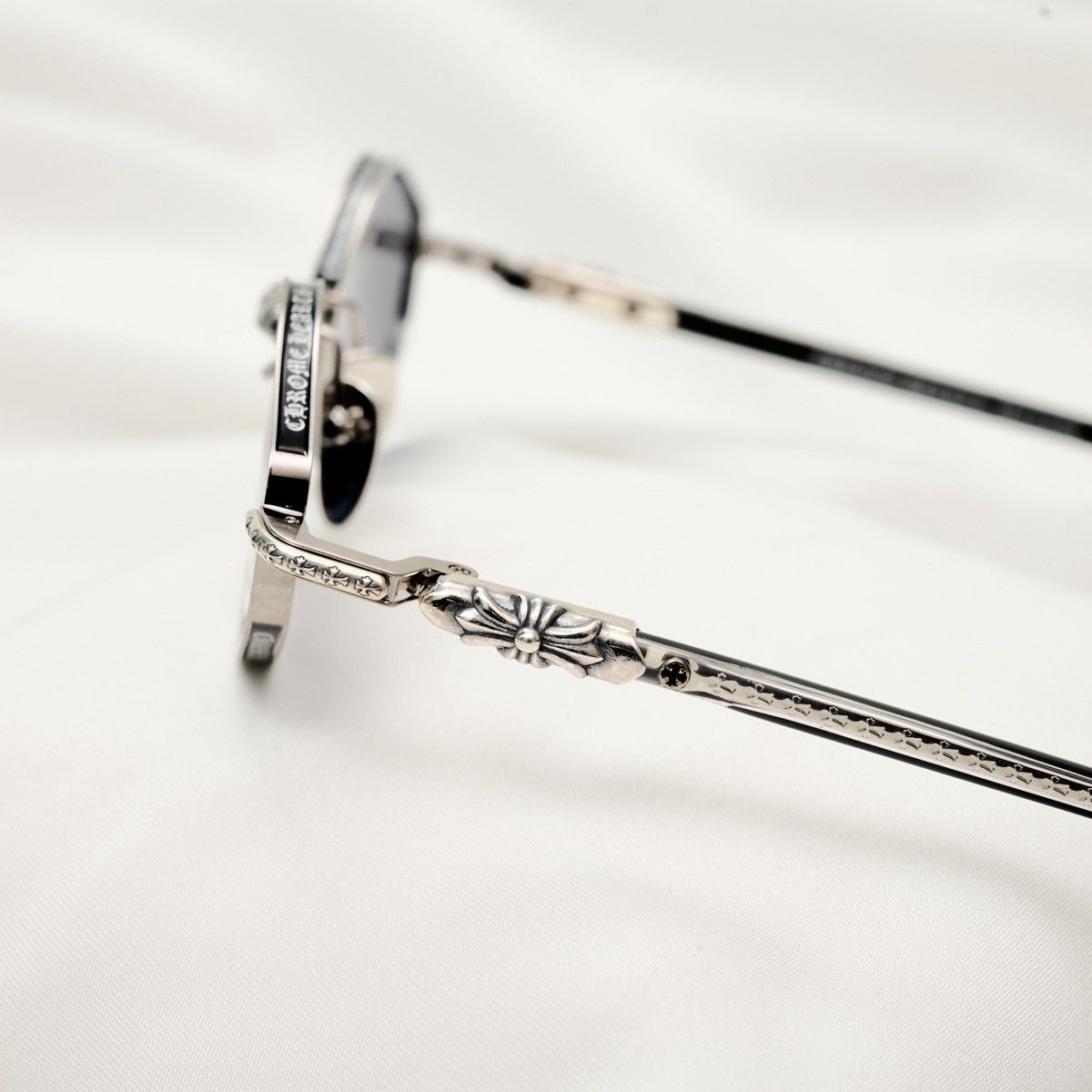 Chrome Hearts CHROME HEARTS NIP SLIP BRUSHED ALLOY/BLACK-BLACK-PLASTIC SUNGLASSES Size ONE SIZE - 3 Thumbnail