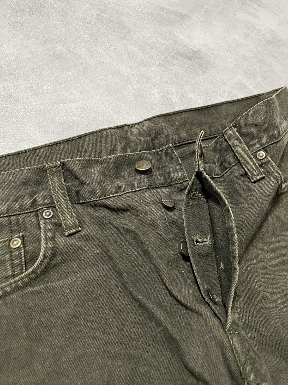 Carhartt × Vintage Vintage Denim Pants Carhartt Khaki Leather Patch Workwear Size US 34 / EU 50 - 7 Thumbnail