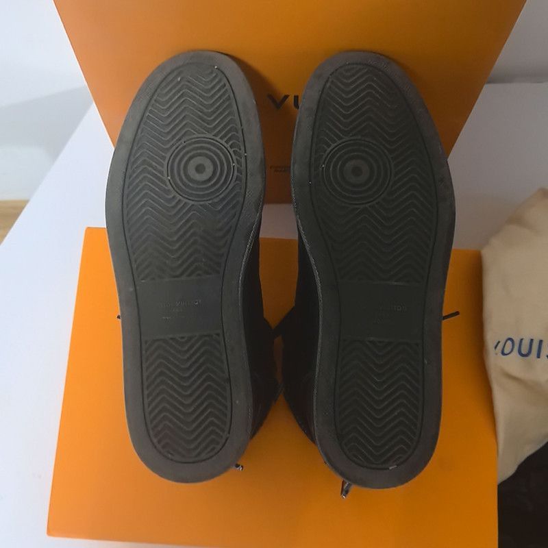 Louis Vuitton Louis Vuitton Rivoli Black Calfskin Sneakers - Size US 8.5 / EU 41-42 - 3 Thumbnail