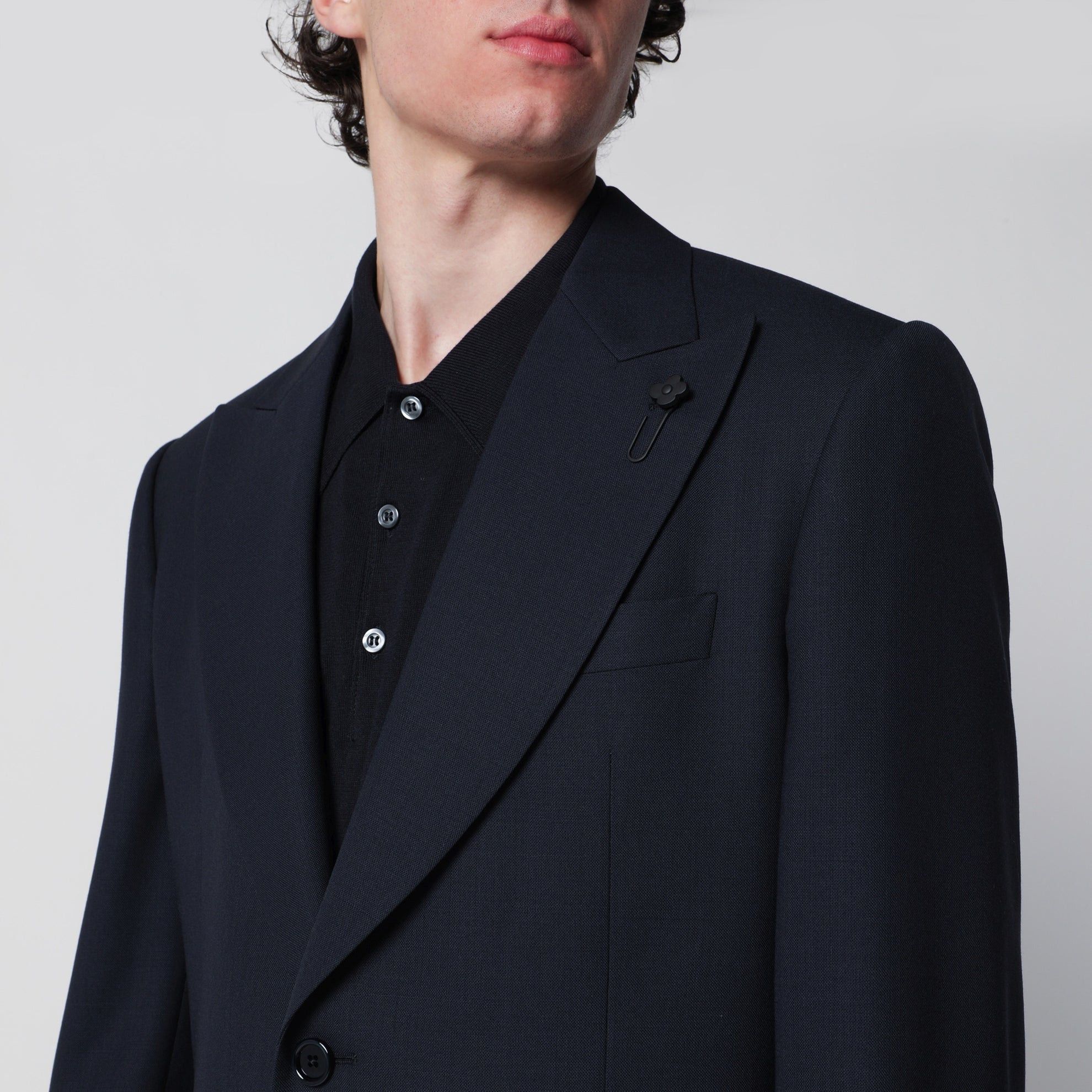 Lardini o1d2blof0526 Single-breasted Wool Jacket in Blue Size US L / EU 52-54 / 3 - 4 Thumbnail