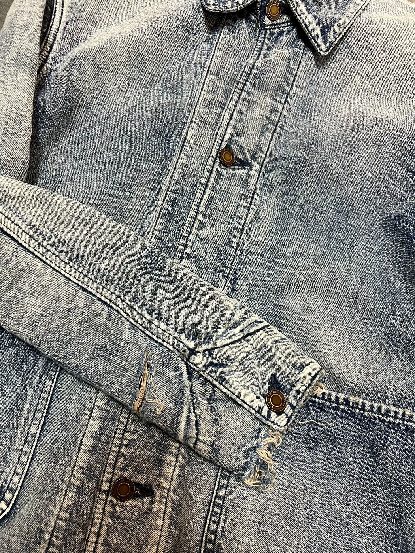 Saint Laurent Paris Authentic Saint Laurent SLP raw-edged blue denim jacket Size US M / EU 48-50 / 2 - 4 Thumbnail