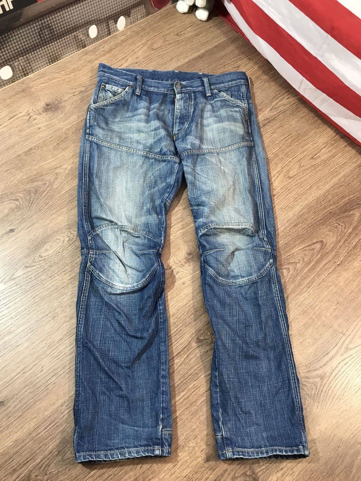 G-Star × Vintage Vintage G Star Raw distressed denim pants jeans Size US 33 - 1 Thumbnail