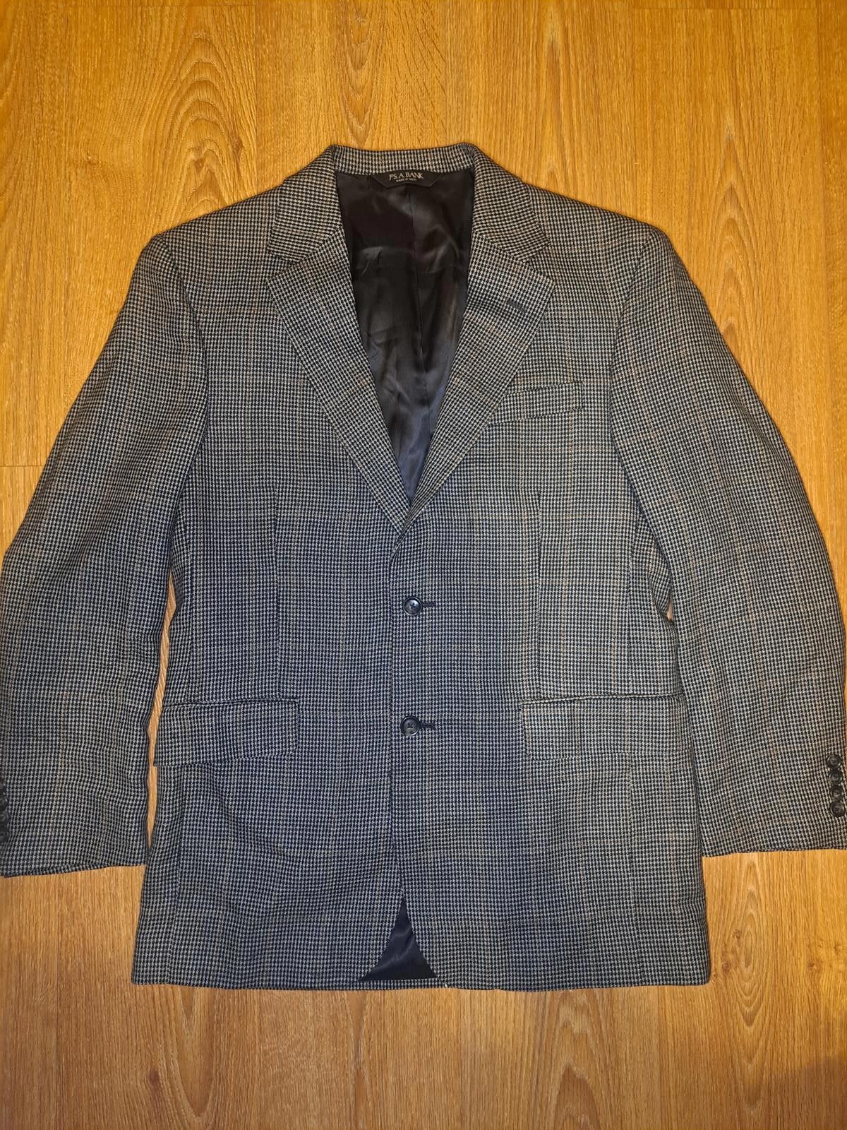 Jos. A. Bank NEW Jos A Bank Sport Coat Mens 40R Houndstooth Silk Wool Size 40R - 1 Thumbnail