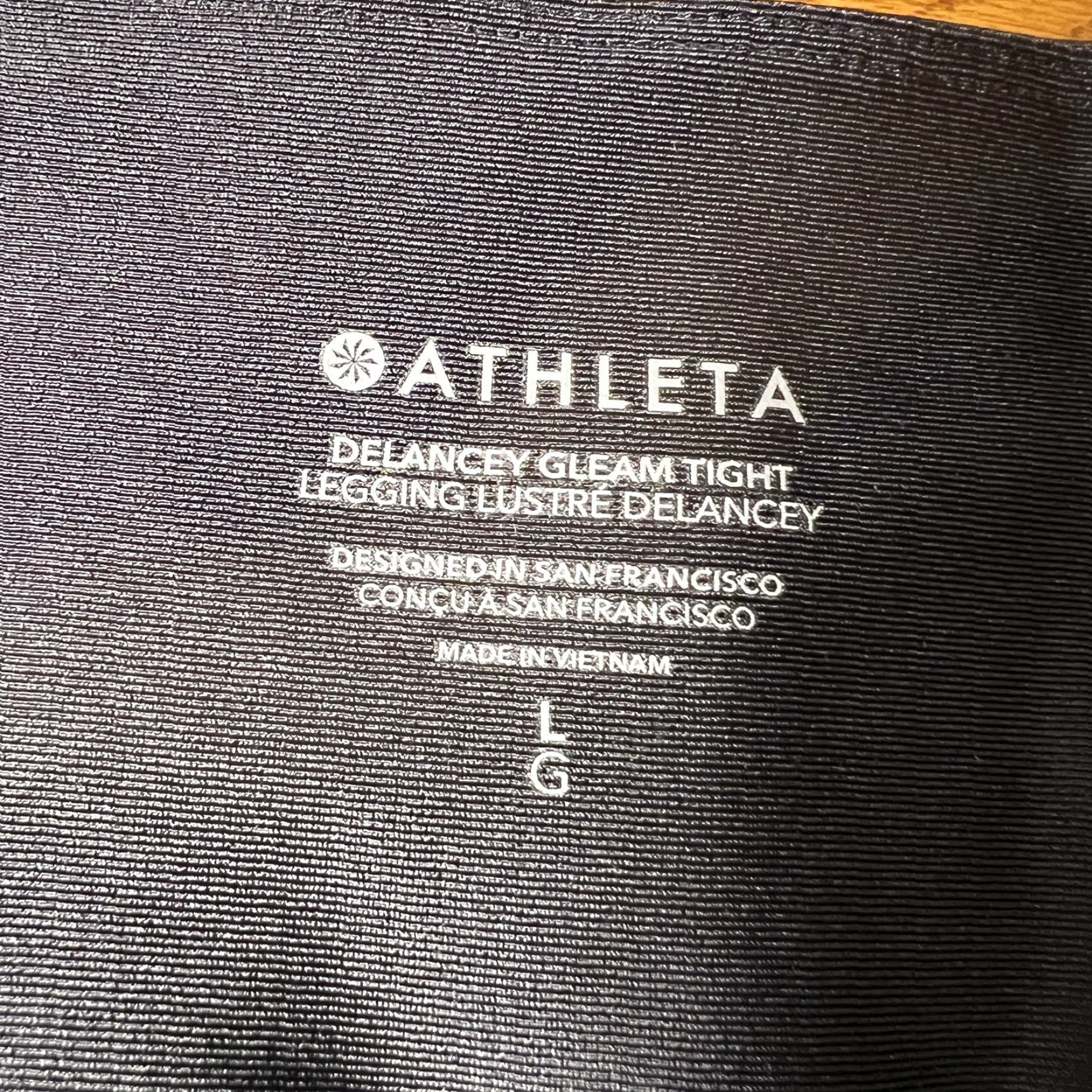 Athleta Athleta Delancey Gleam Tight Legging Black Shiny Casual Sport City L Size 36" / US 14 / IT 50 - 2 Thumbnail