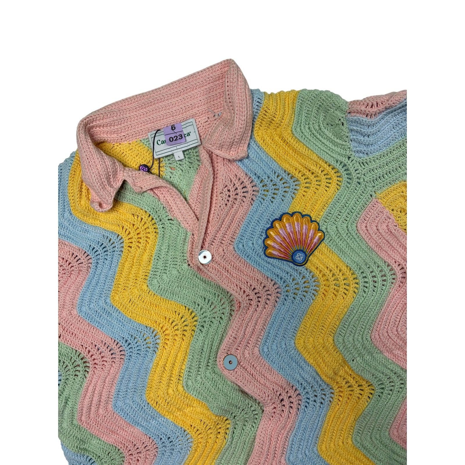 Casablanca Casablanca 'Patch Knit Vacation' Multi Color Shirt Size US L / EU 52-54 / 3 - 2 Thumbnail