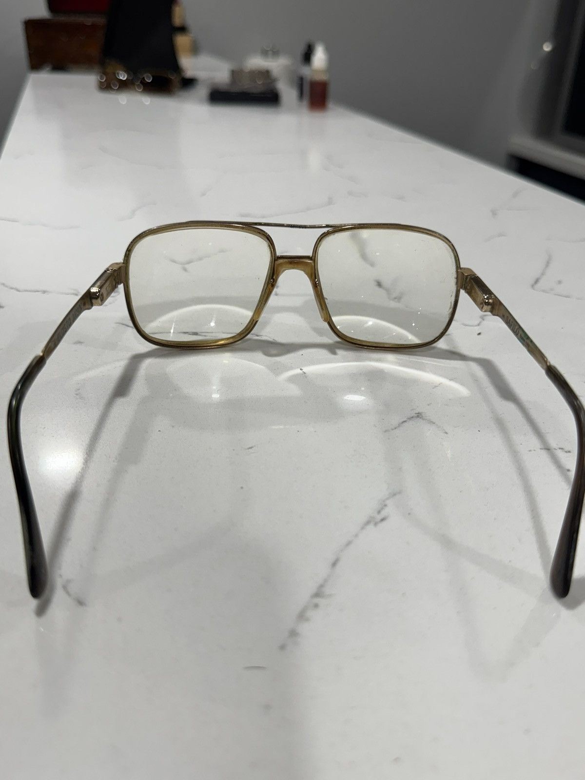 Safilo RARE Vintage AVIATORS by Safilo Elasta 3009 EYEGLASSES FRAME Size ONE SIZE - 8 Thumbnail