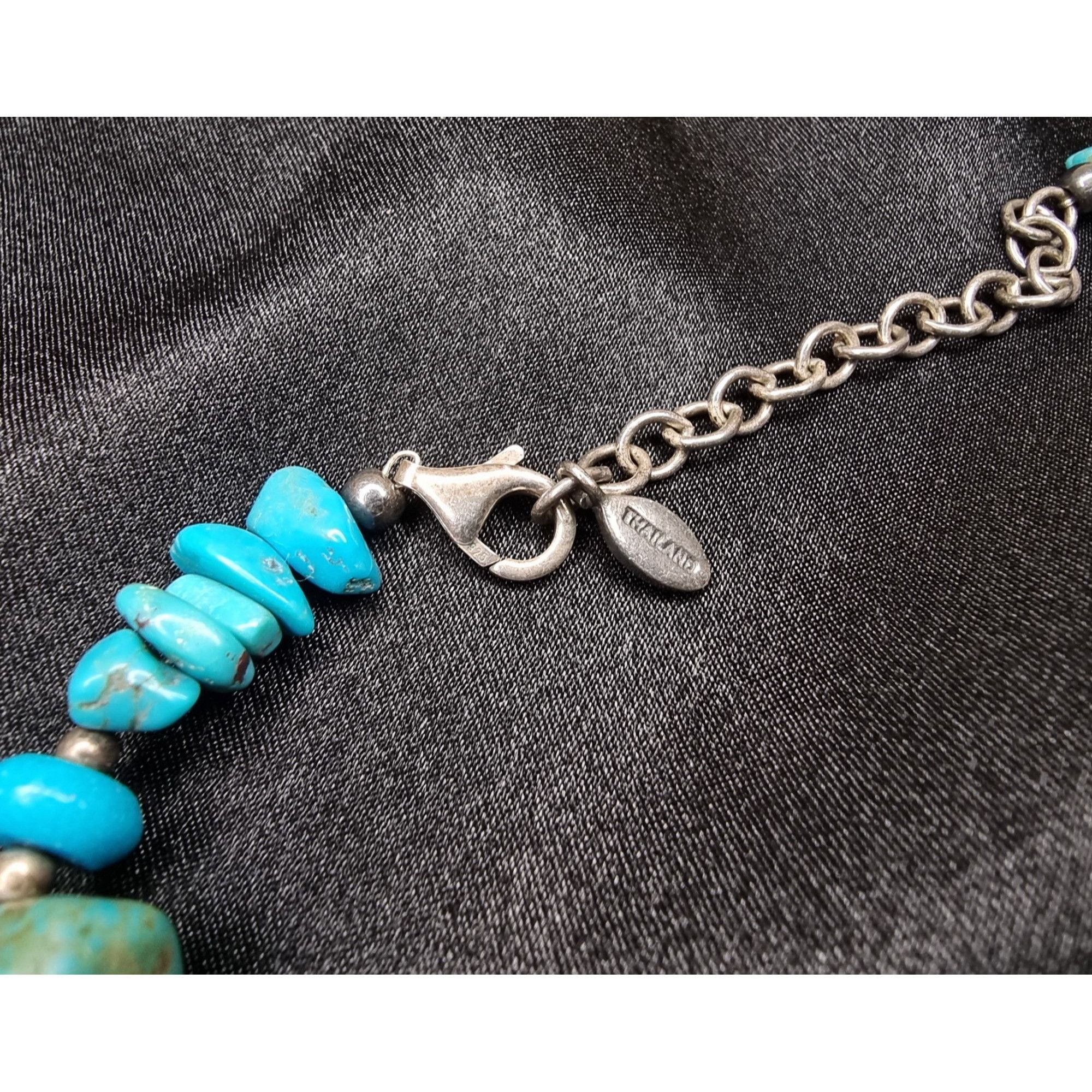 Vintage Barse 925 Sterling Silver Turquoise Beaded Necklace With Pen Size ONE SIZE - 5 Thumbnail