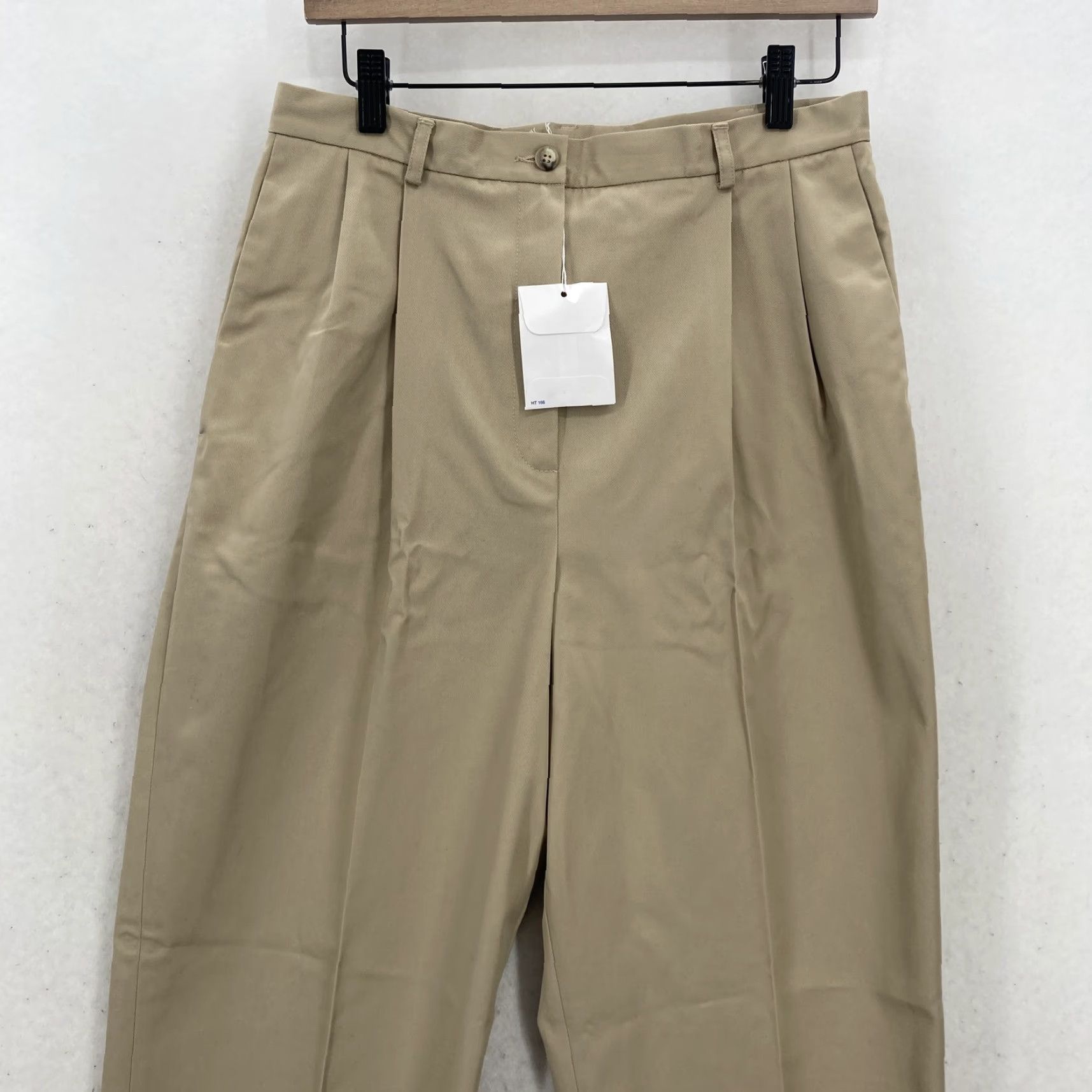 Lands' End Lands' End Pants Womens 10 Regular Khaki Beige Pleated Front Work Chino Classic Size 32" / US 10 / IT 46 - 2 Thumbnail