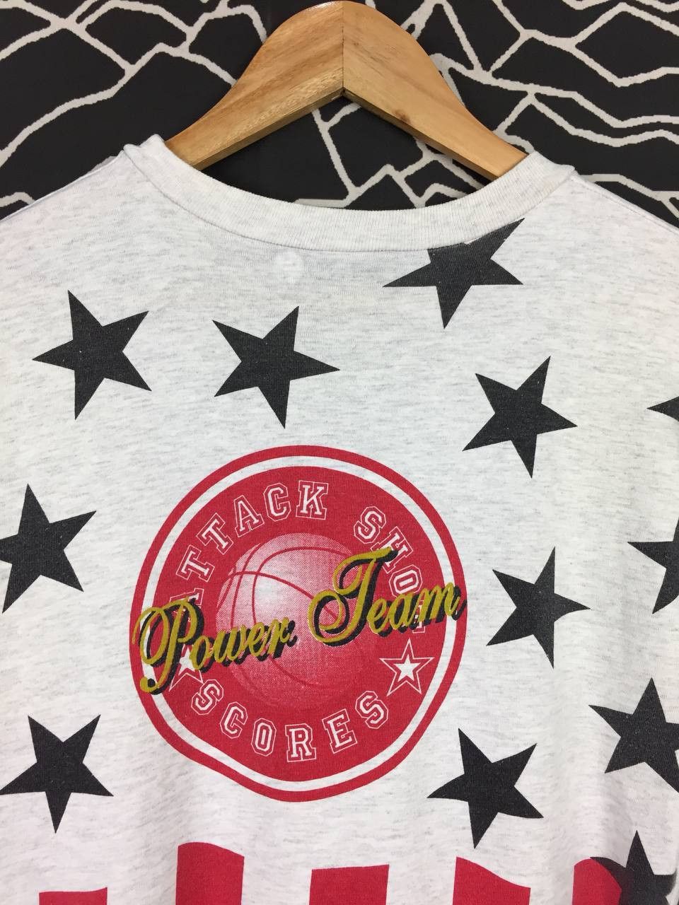 NBA Vtg Power Team New Style American Flag All Over Print Tee Size US S / EU 44-46 / 1 - 8 Thumbnail