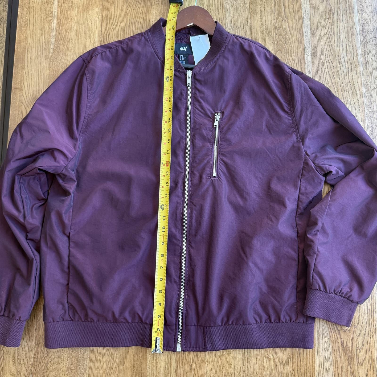 H&M H&M Men's Bomber Jacket in Burgundy Size XL Size US XL / EU 56 / 4 - 3 Thumbnail