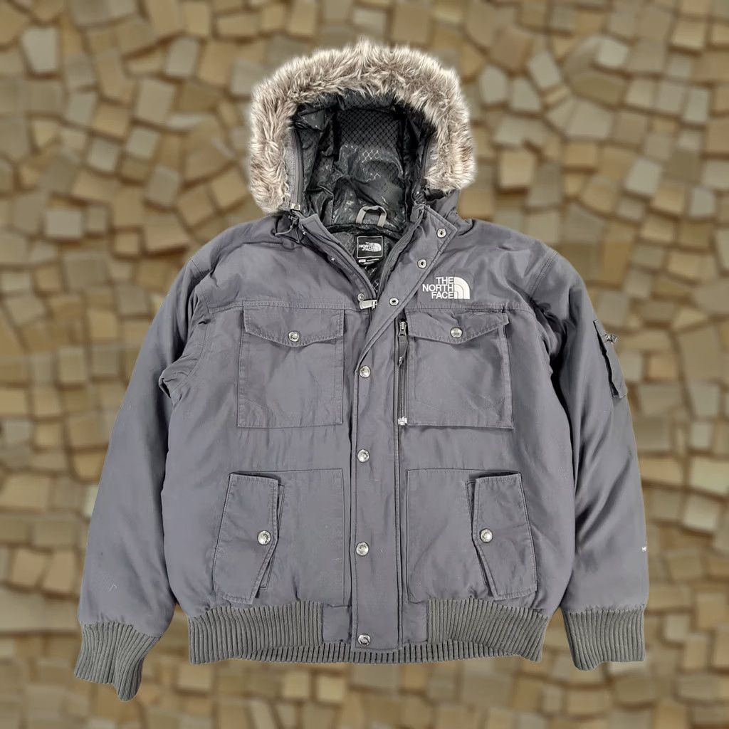 The North Face The North Face Gotham Bomber Jacket Mens Gray Small Goose Down Insulated Hooded Pockets Full Zip Removable Fur Down Nylon Shell Vintage No Size US S / EU 44-46 / 1 - 1 Thumbnail