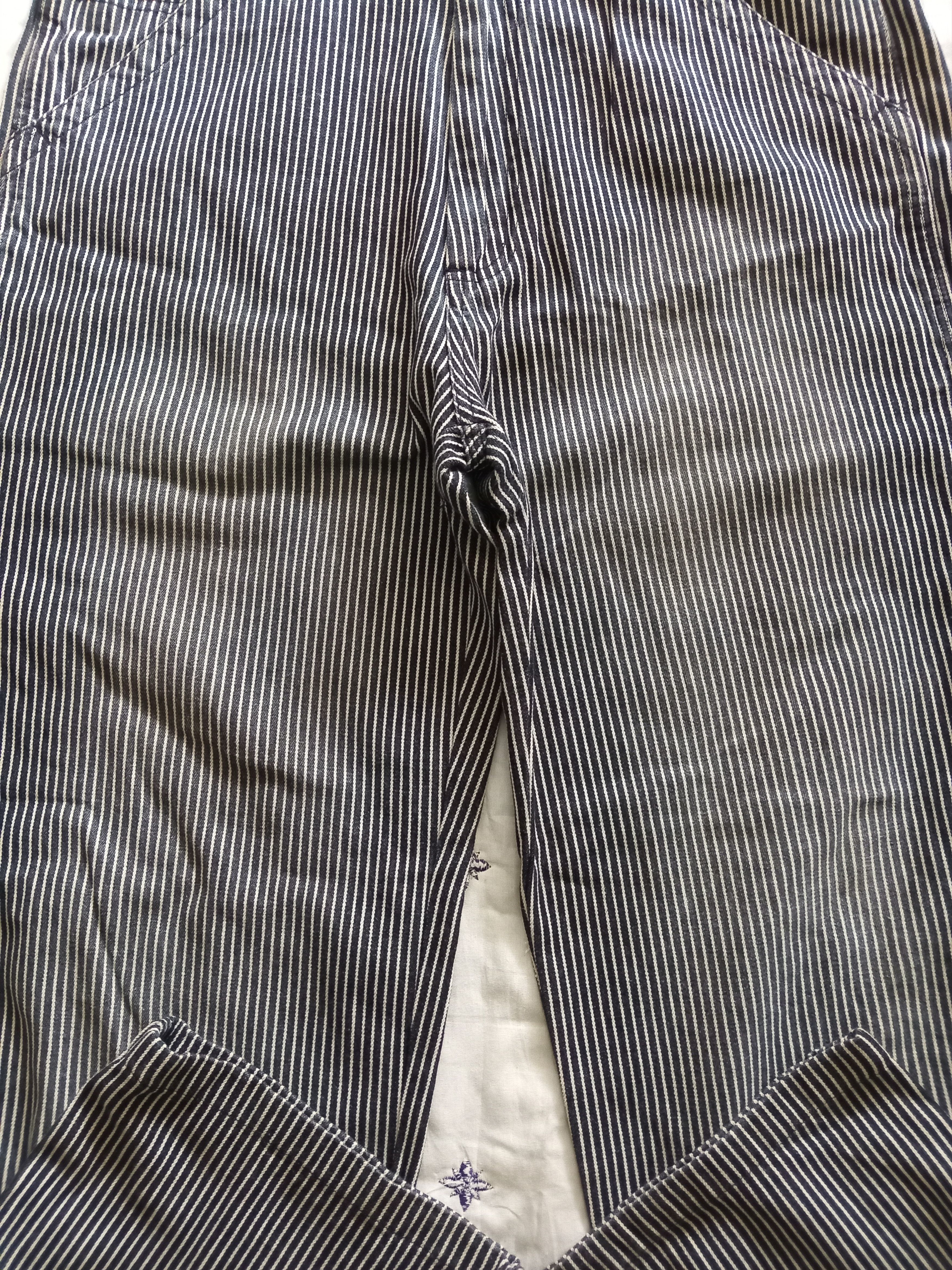 Japanese Brand × Vintage DOG HOUSE💥Faded Union Made Hickory Stripes Carpenter Pants Size US 32 / EU 48 - 5 Thumbnail