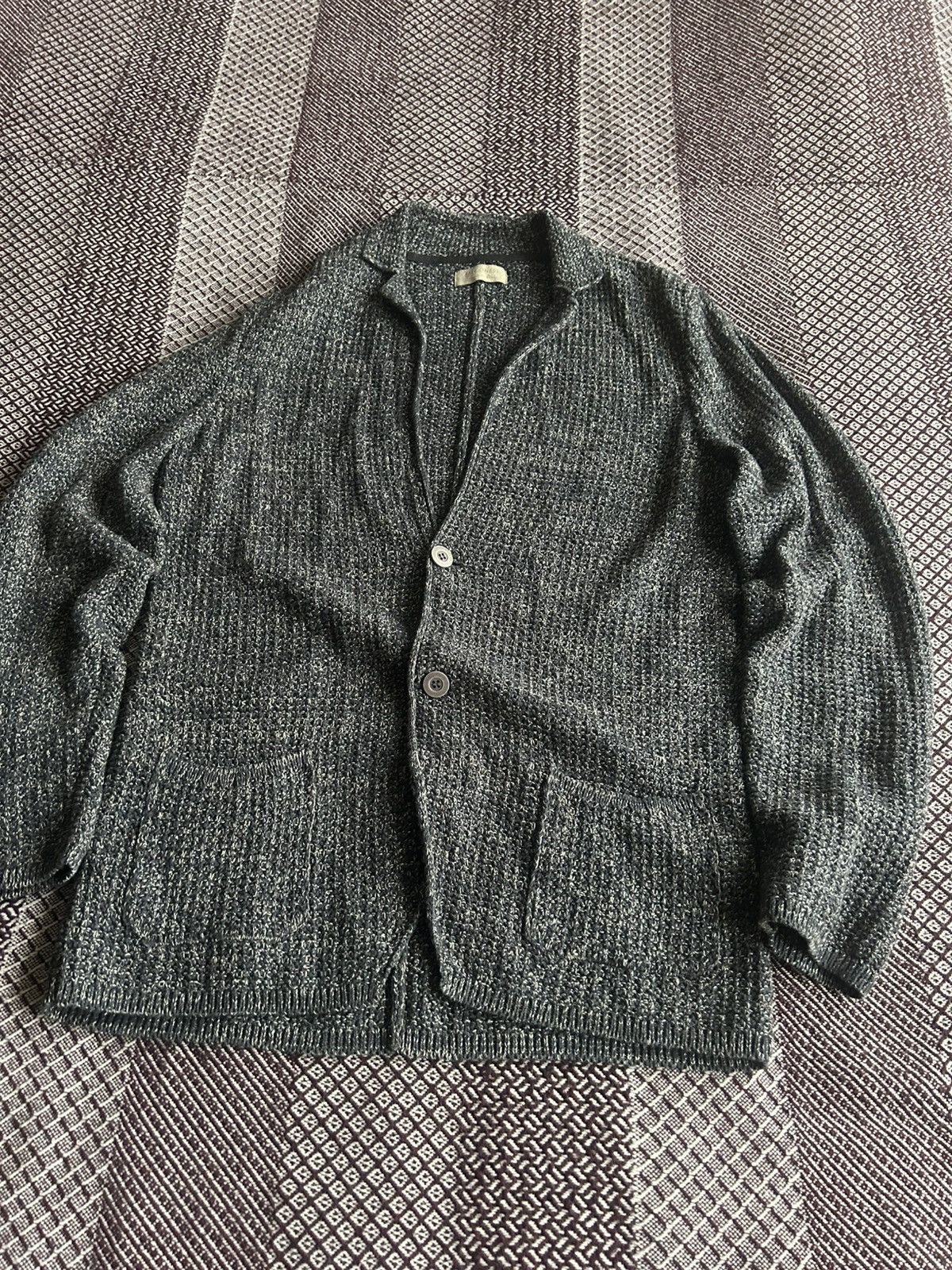 Japanese Brand Falconeri Luxury Knitted Blazer 2 Button Italy Rare Size 50 Size 50R - 7 Thumbnail