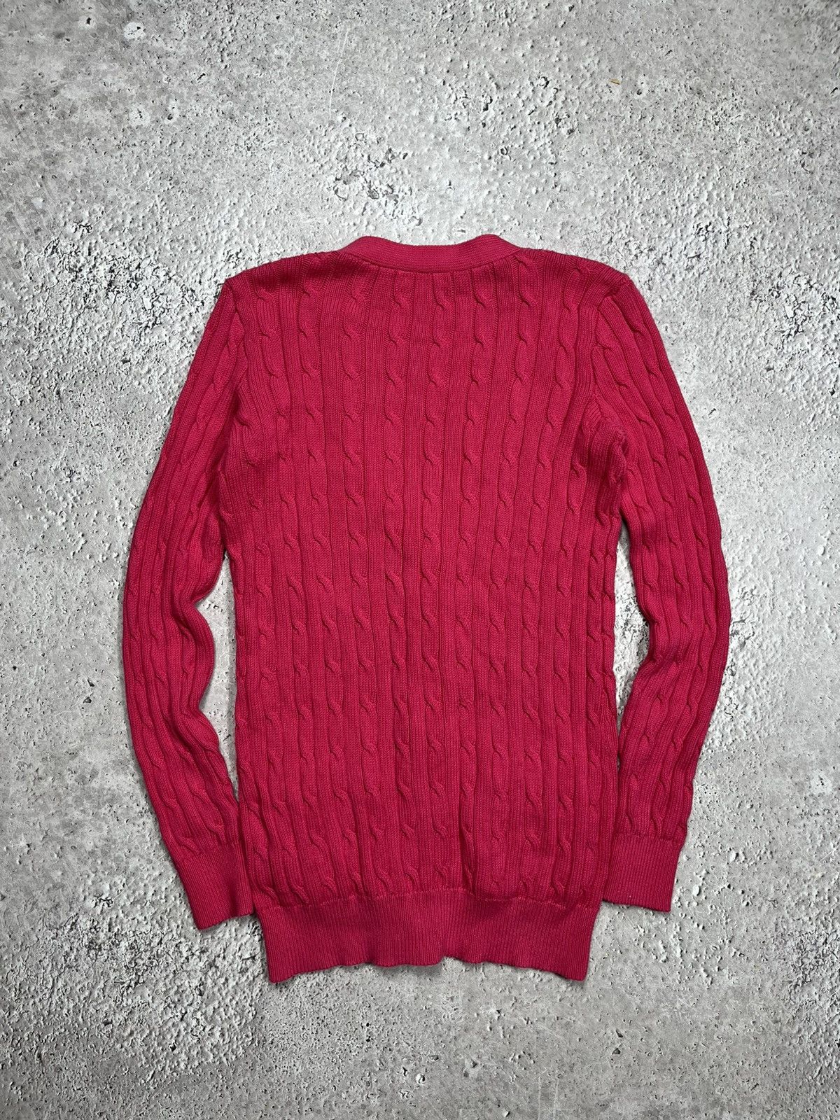 Polo Ralph Lauren Polo Ralph Lauren Cable Knit Cardigan Pink Button Up Size S Size S / US 4 / IT 40 - 10 Thumbnail