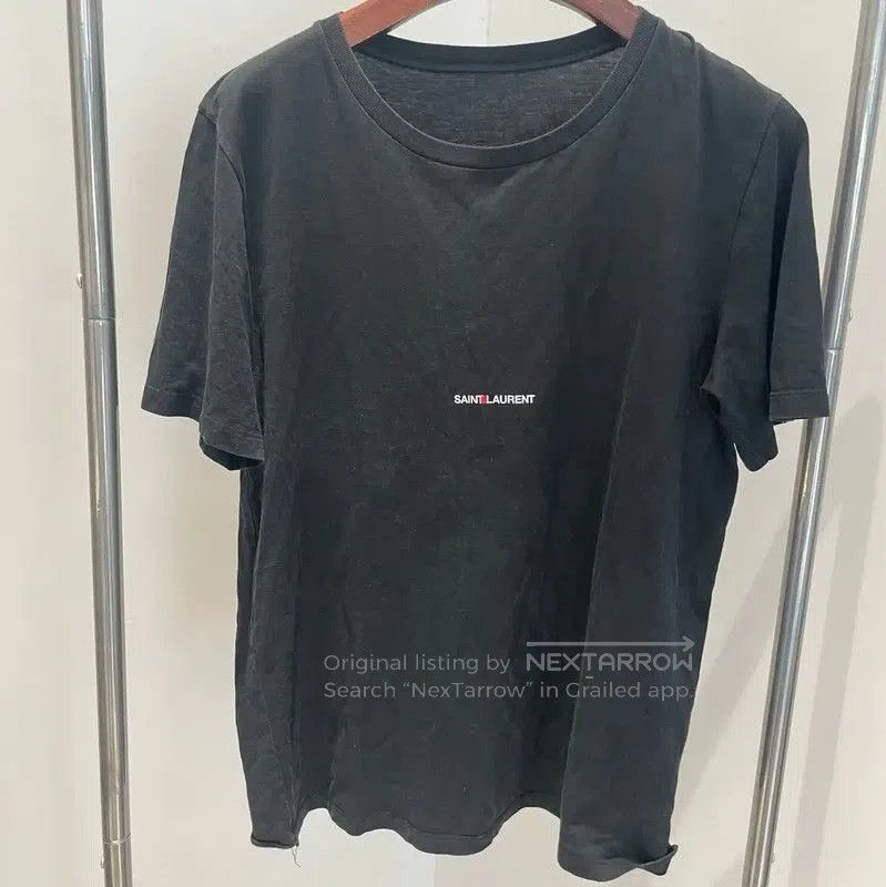 Yves Saint Laurent Saint Laurent Black Cotton Short Sleeve T-Shirt . Size M / US 6-8 / IT 42-44 - 1 Thumbnail