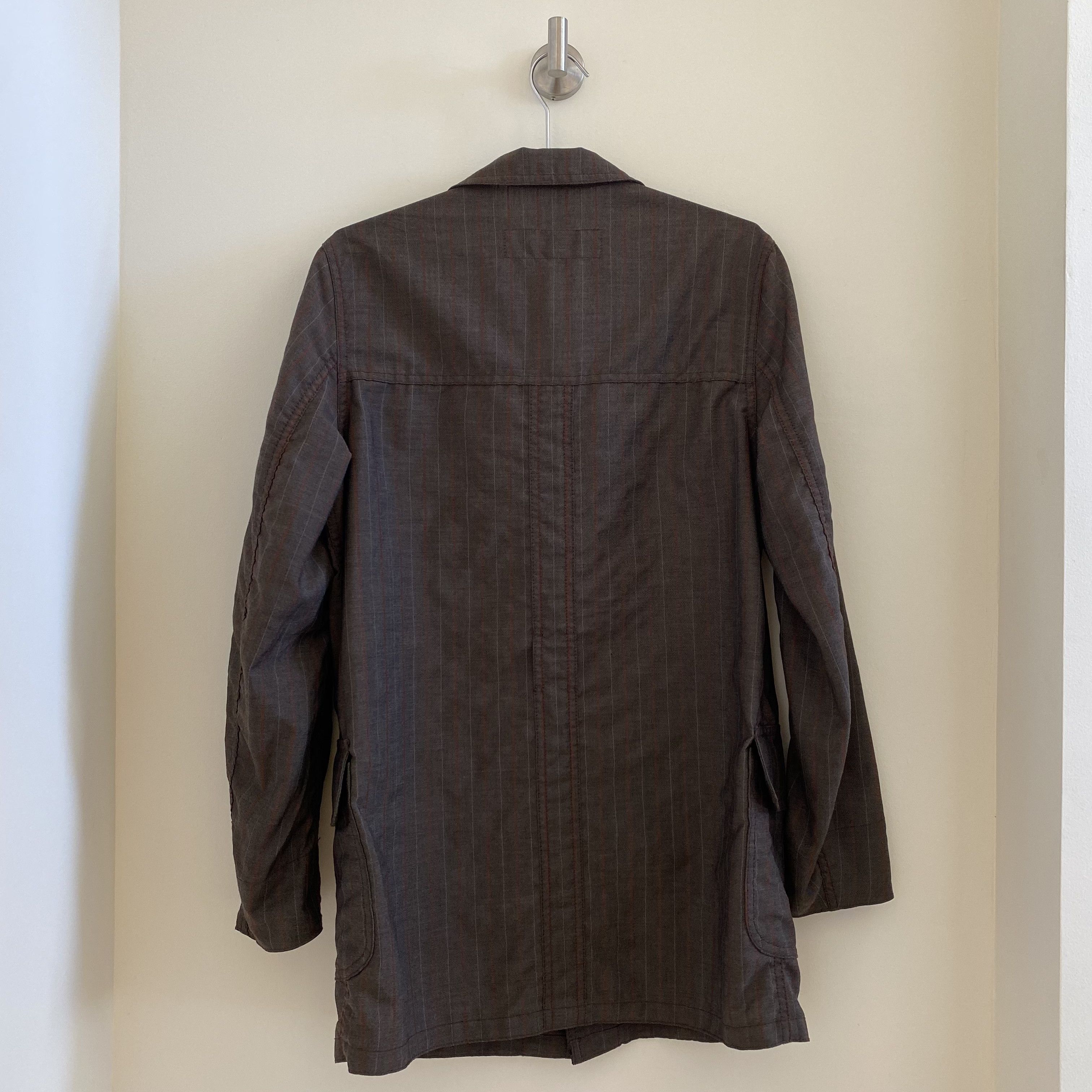 Comme des Garcons × Comme des Garcons Homme Comme des Garcons Homme 2003 Striped Long Overcoat Size US M / EU 48-50 / 2 - 2 Thumbnail