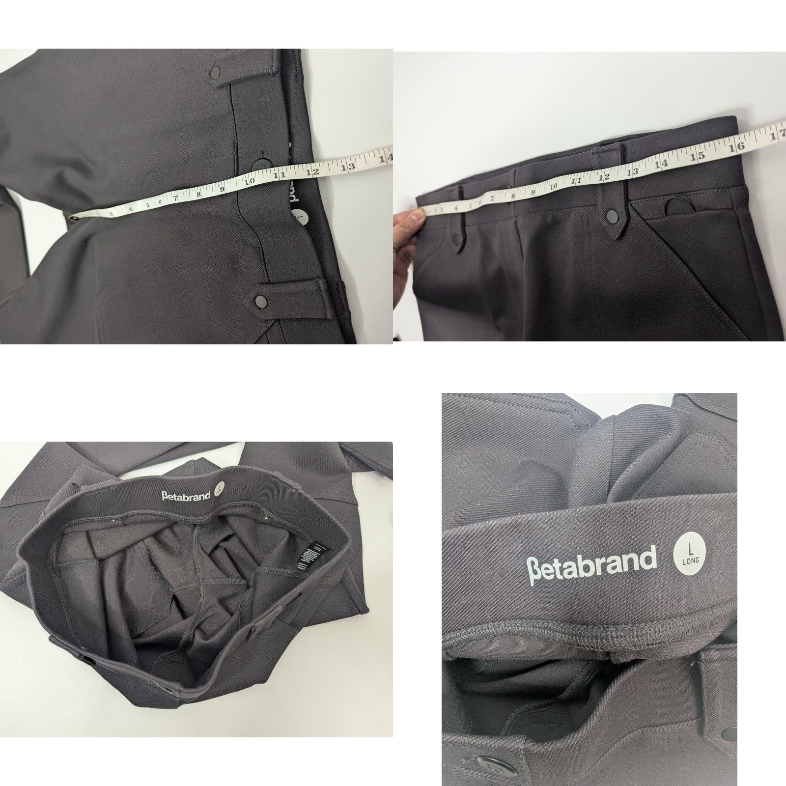 Vintage Betabrand Black Classic Skinny Fit Pants W1582-SL Tall Large Size 36" / US 14 / IT 50 - 8 Thumbnail