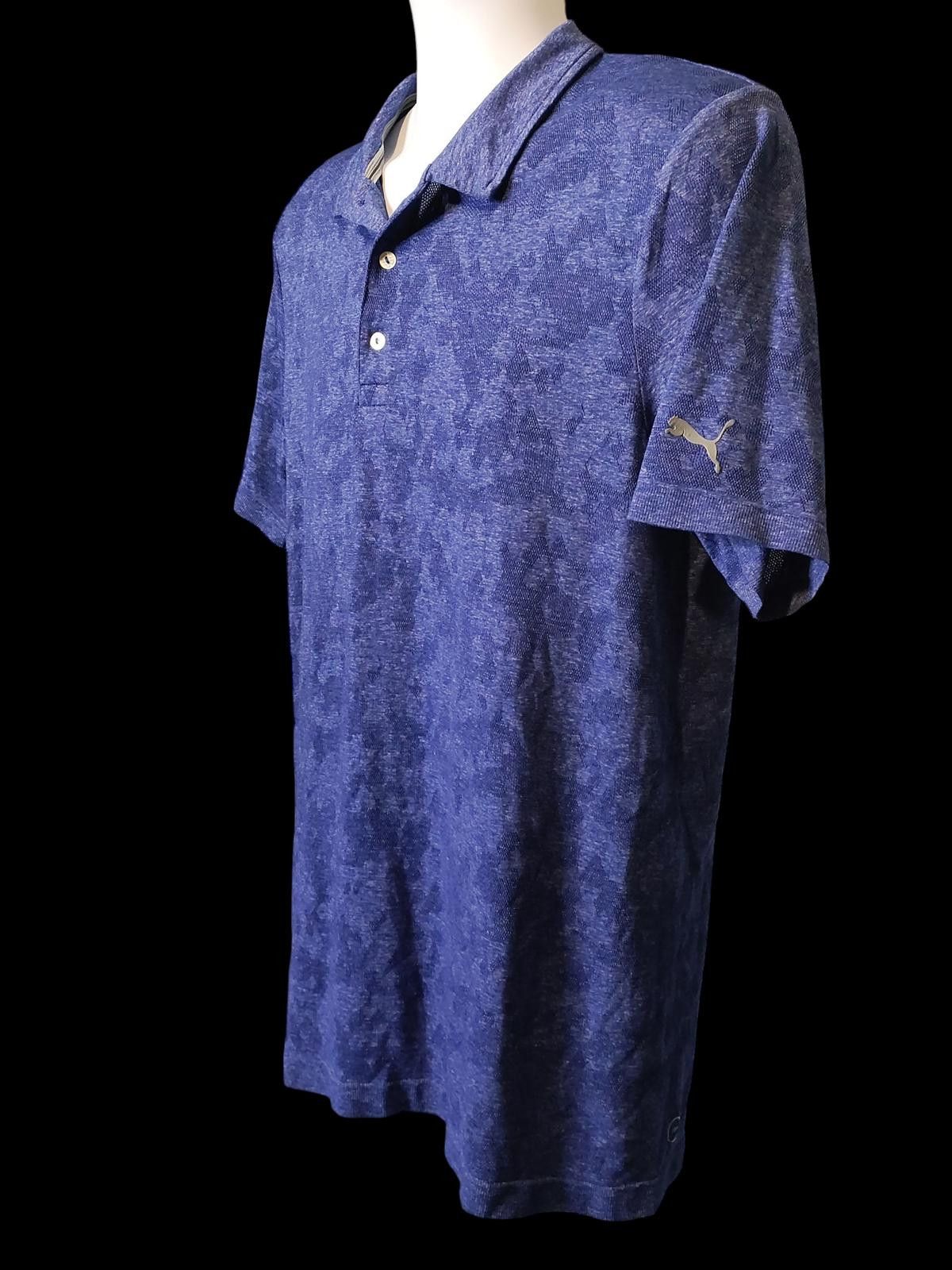 Puma Puma Men's Blue Short Sleeve Polo Shirt Size US L / EU 52-54 / 3 - 5 Thumbnail