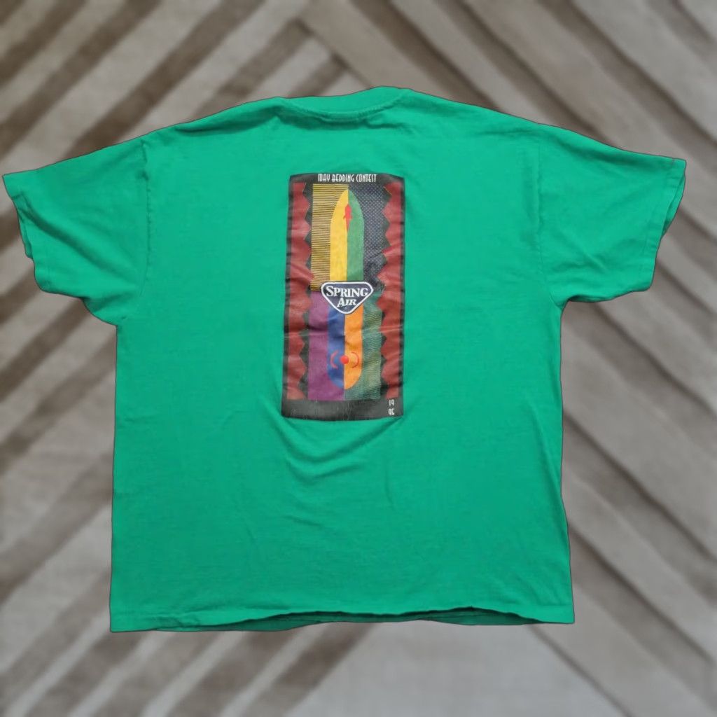 Vintage VINTAGE Spring Air T Shirt Mens XL Green Cotton Graphic Print 90s Mens Size US XL / EU 56 / 4 - 1 Thumbnail
