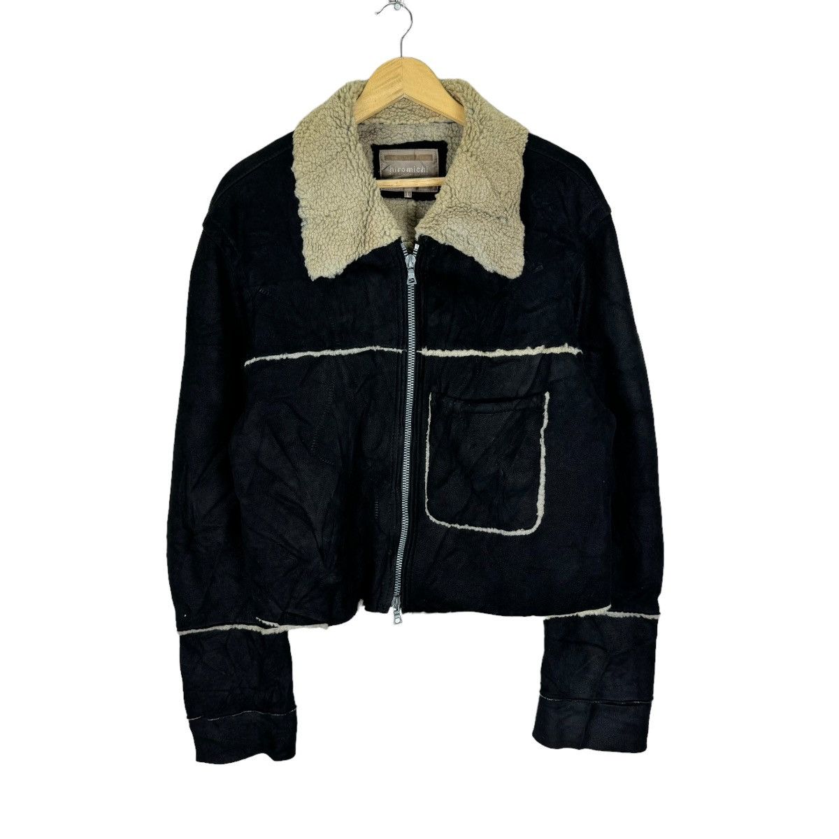 Japanese Brand 🌟HIROMICHI NAKANO SHERPA LEATHER JACKET LIKE NUMBER NINE Size US L / EU 52-54 / 3 - 5 Thumbnail