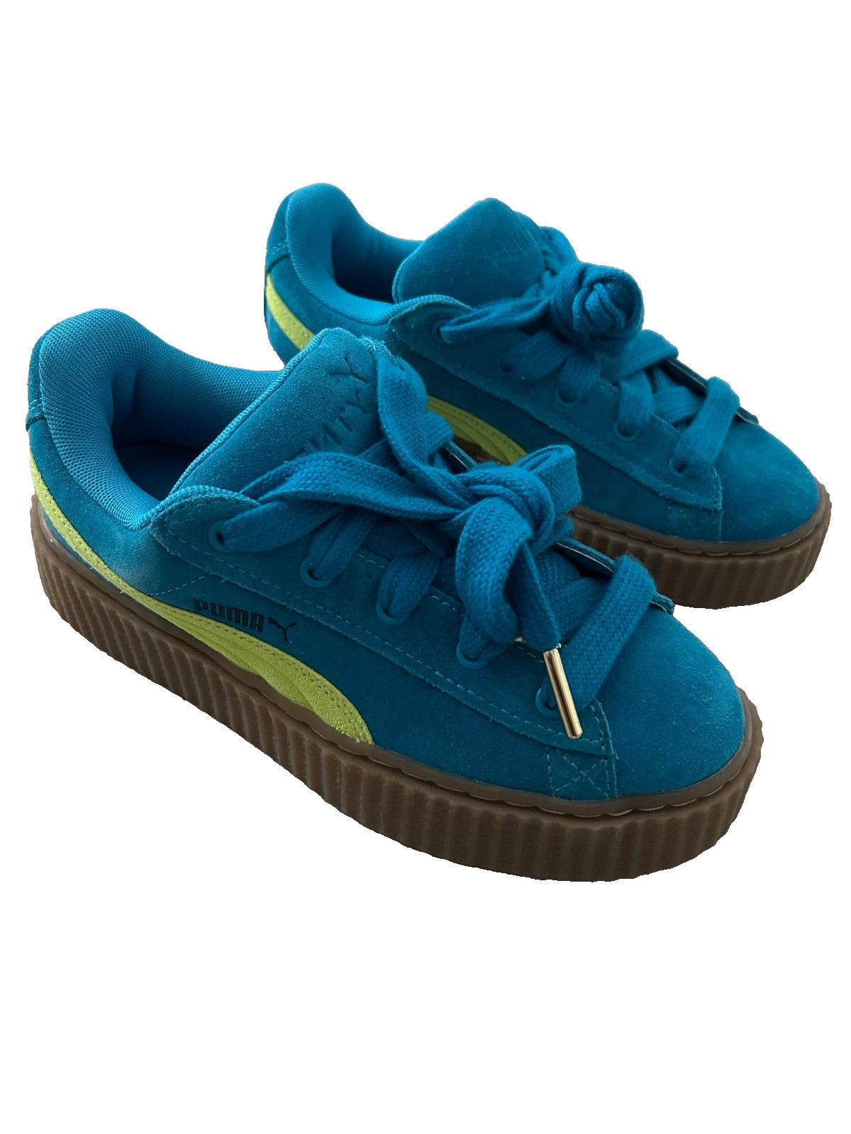 Puma PUMA x FENTY 397587 Creeper Phatty Suede Sneakers Blue ( 5 ) Size US 5 / IT 35 - 2 Thumbnail