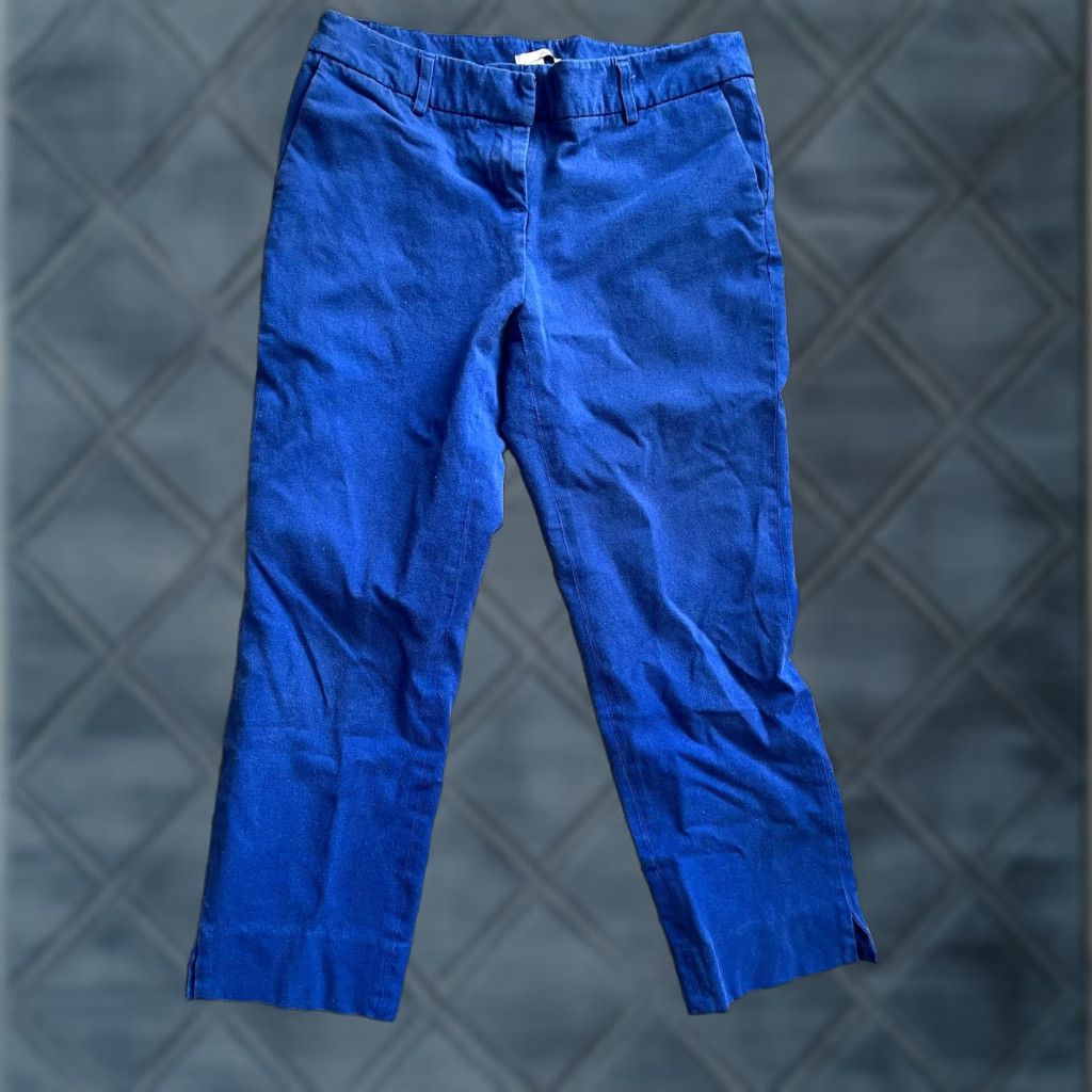 Vintage VINTAGE Halogen Capri Pants Women Size 4 Regular Tapered Blue Cotton Rayon Spandex Casual Size 27" / US 4 / IT 40 - 1 Thumbnail