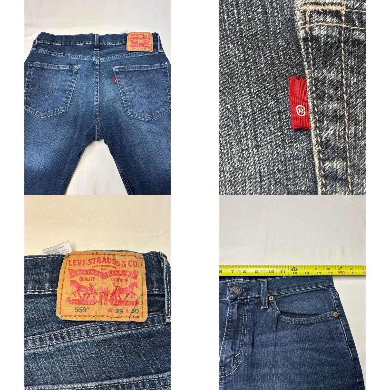 CO VINTAGE? Levi Strauss & Co 505 Mens Jeans W29 L30 Dark Wash Straight Fit Denim Size US 29 - 8 Thumbnail