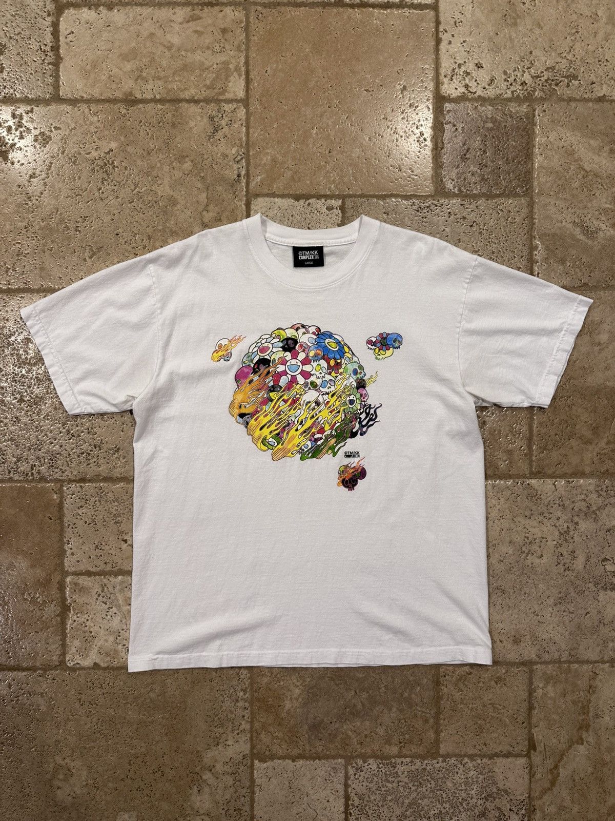 Complex × Takashi Murakami Takashi Murakami LB Complexcon Flaming Skulls & Flowers Tee Size US L / EU 52-54 / 3 - 3 Thumbnail