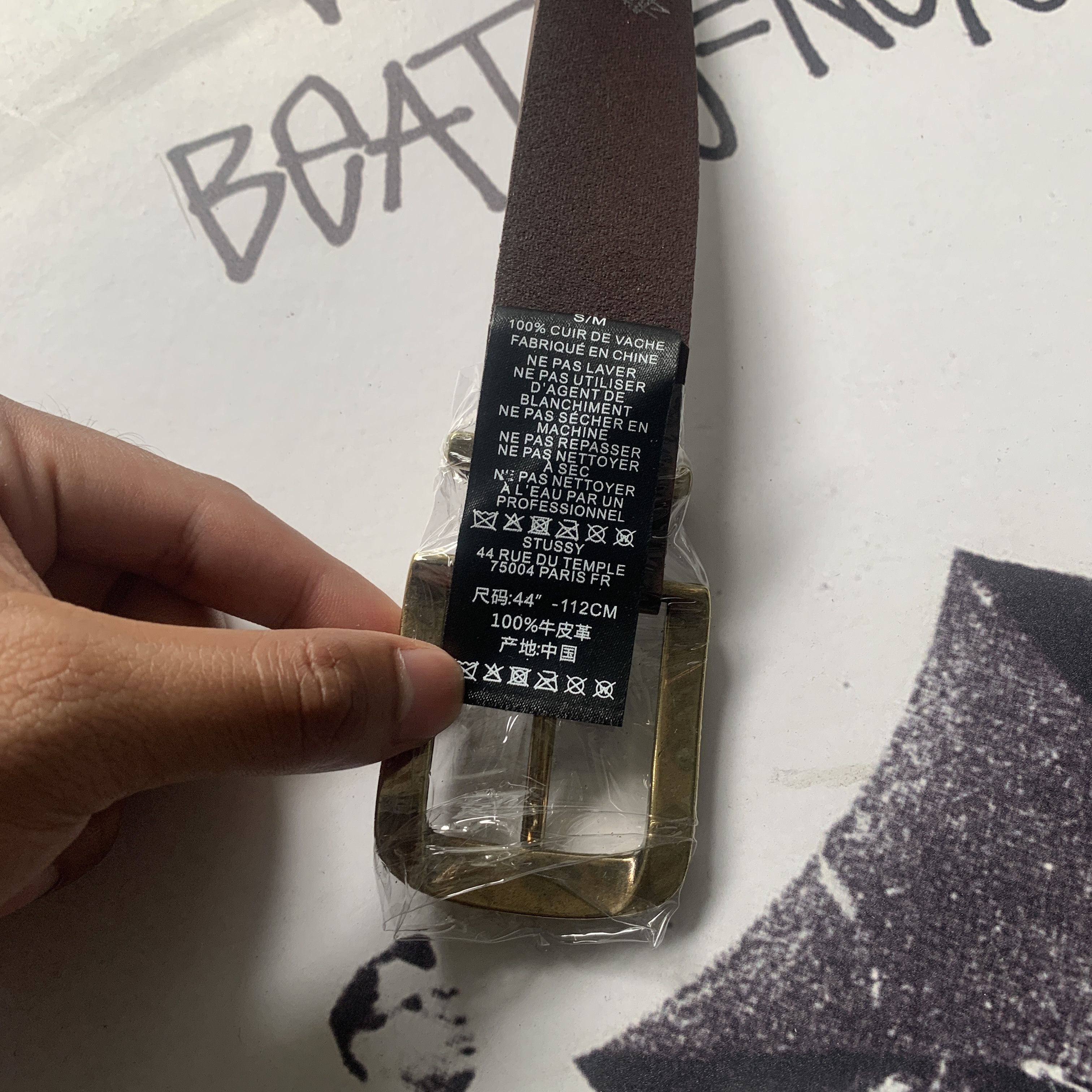 Stussy STUSSY METAL S TIP BELT BROWN S/M Size ONE SIZE - 7 Thumbnail
