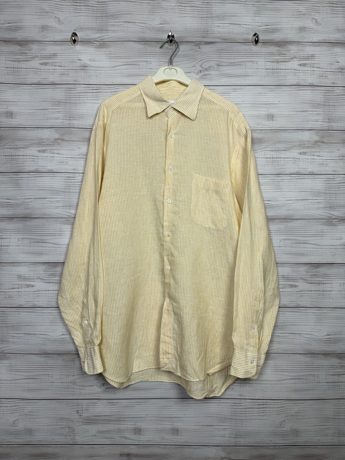 Ermenegildo Zegna Luxury Linen Shirt Sz XL