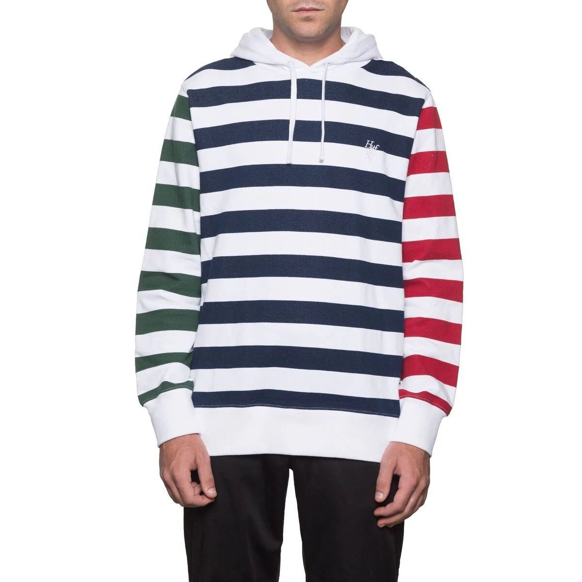 Huf Huf Kennedy Colorblock Striped Pullover Hoodie Size US S / EU 44-46 / 1 - 5 Thumbnail