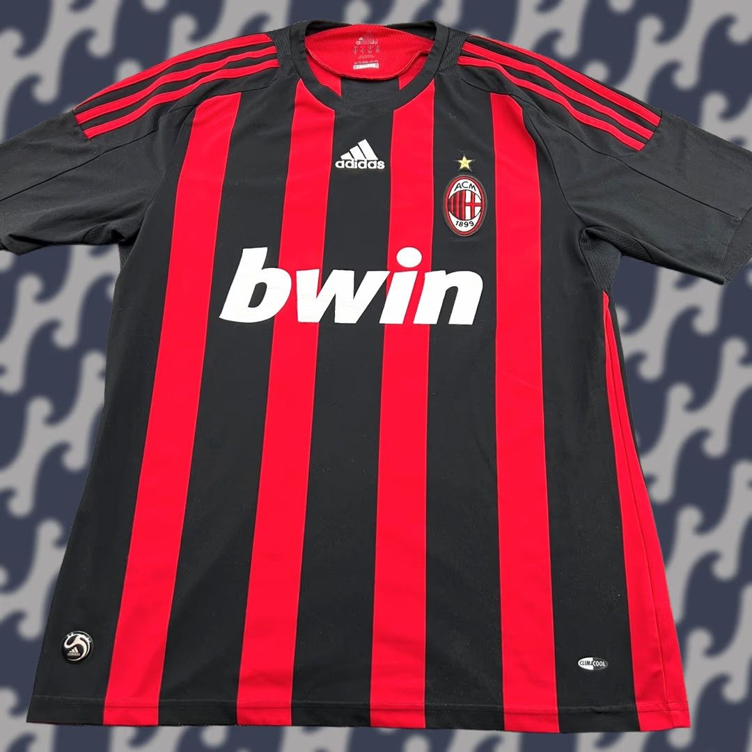 Adidas AC Milan 2008 2009 Home Football Jersey Mens Large Adidas Shirt Size US L / EU 52-54 / 3 - 1 Thumbnail
